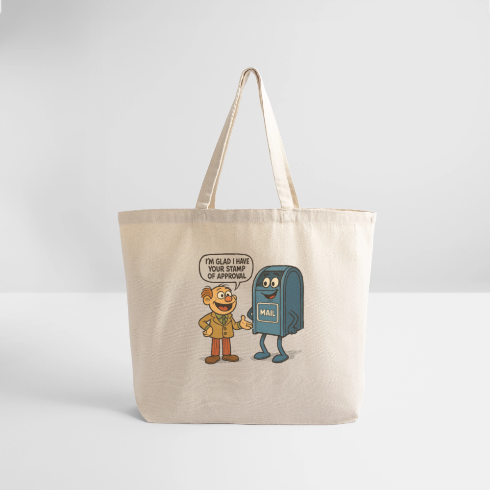 Stamp Of Approval Eco-Friendly Cotton Tote - natural