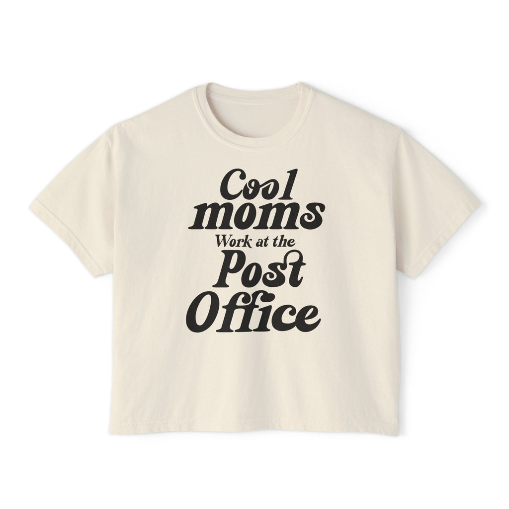 Cool Moms Work at the Post Office Boxy Tee – Funny Mail Worker Shirt, Postal Mom Gift, Cute Delivery Worker T-Shirt, Relaxed Fit Women’s Tee