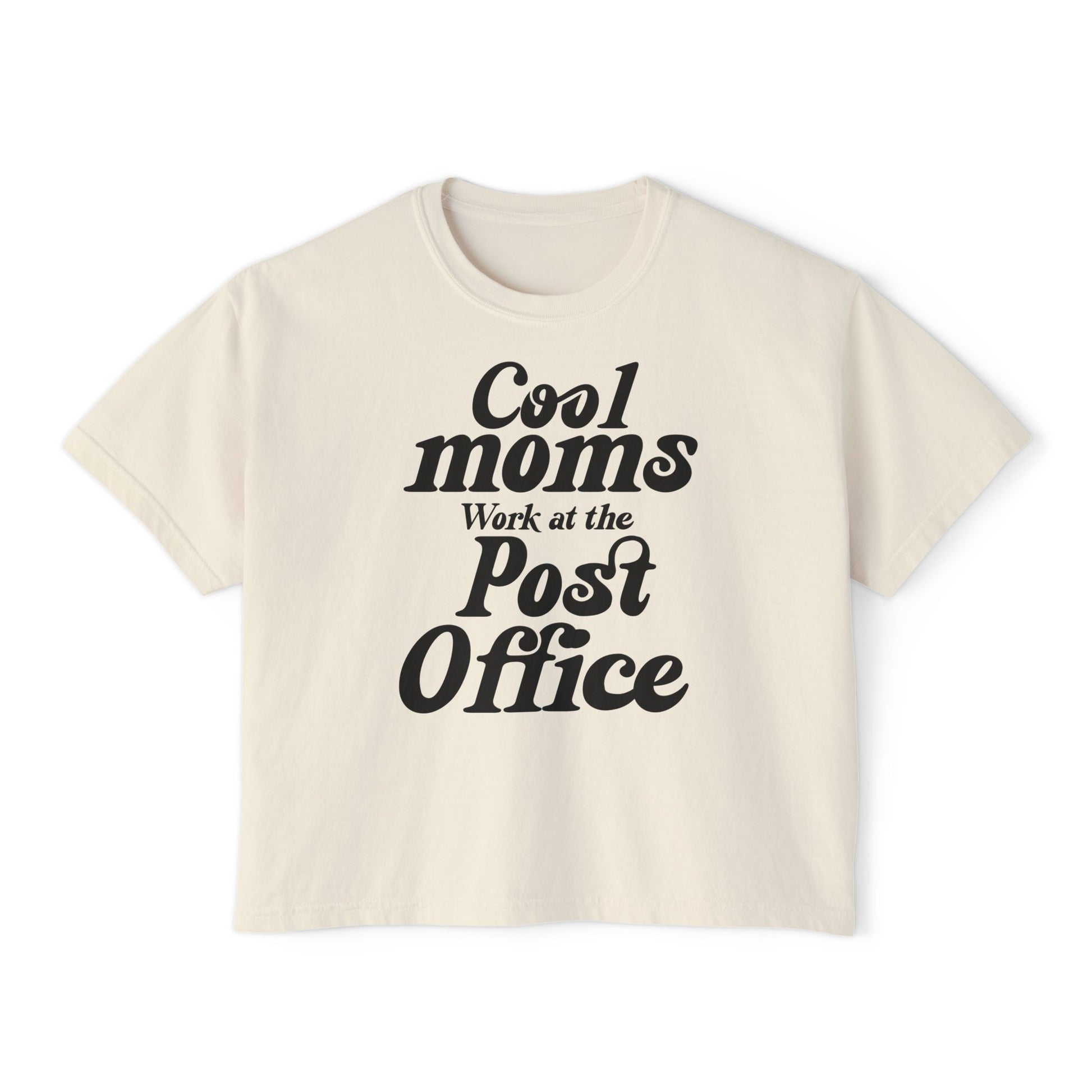 Cool Moms Work at the Post Office Boxy Tee – Funny Mail Worker Shirt, Postal Mom Gift, Cute Delivery Worker T-Shirt, Relaxed Fit Women’s Tee