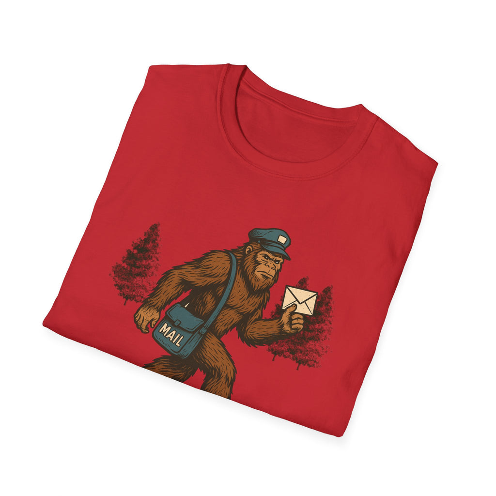 Sasquatch Mail Unisex T-Shirt | The Man, The Myth, The Legend | Postal Carrier, Perfect for Nature Lovers, Gifts, and Funny Graphic Tees