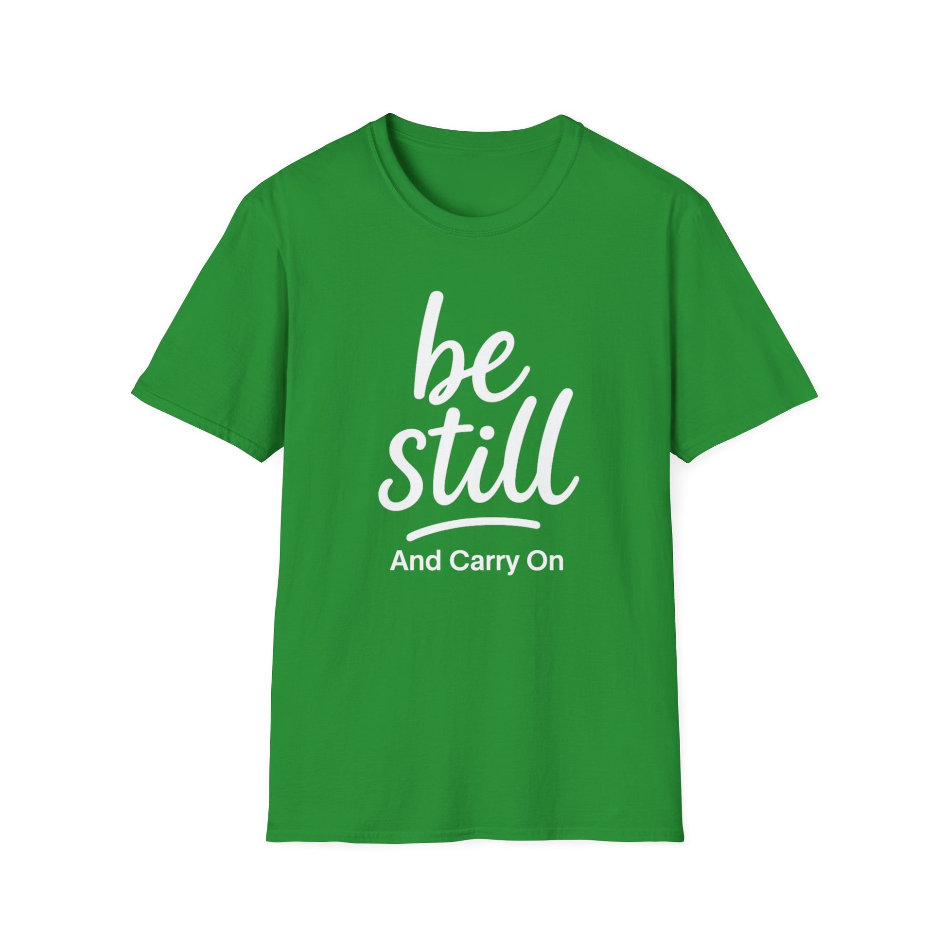 Be Still And Carry On Graphic Tee- Inspirational T-Shirt design for postal workers and people of faith
