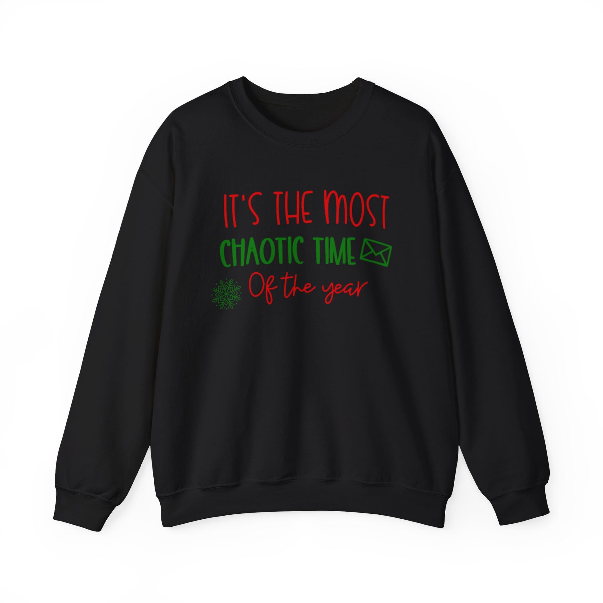 Unisex Holiday Postal Sweatshirt - 'It's the Most Chaotic Time of the Year', Holiday Gift, Christmas Sweater, Funny Sweatshirt, Casual Wear, [...]