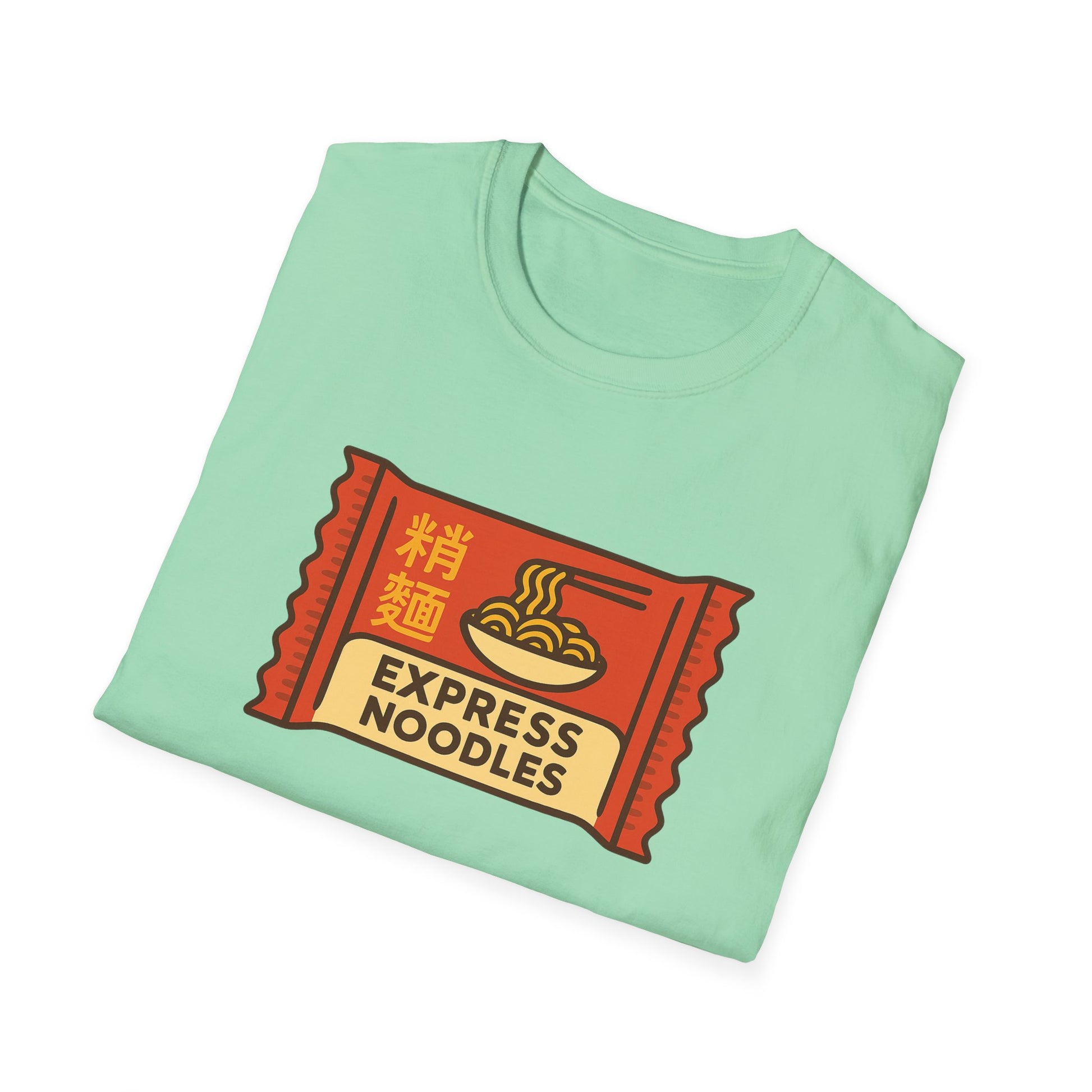 Express Noodles Unisex Softstyle T-Shirt - Casual Wear, Foodie Gift, Festival Attire, Comfortable Tee, Streetwear