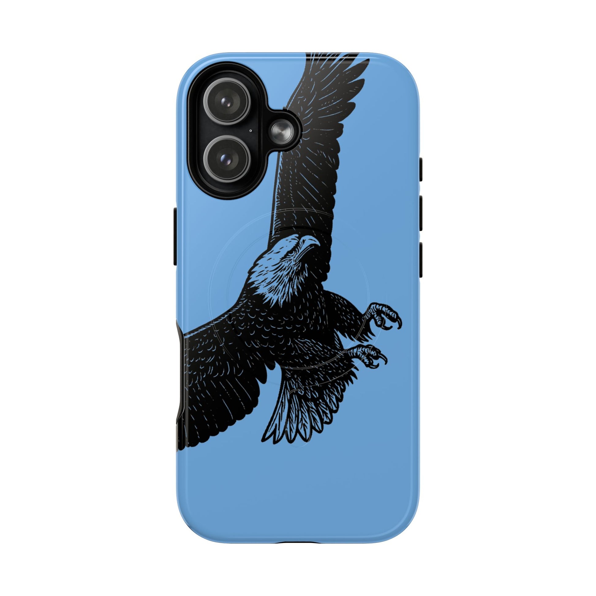 Eagle Flight Tough Magnetic Phone Case — Protective Magnetic Snap Cover with Soaring Eagle Design