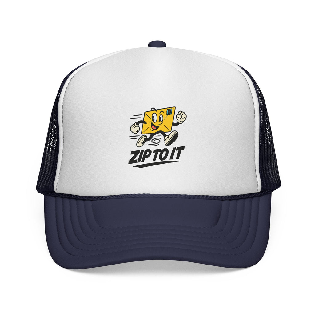 Zip To It Trucker Cap - Fun Outdoor Hat, Unique Gift for Road Trips, Summer Style, Adventure Ready, Casual Look