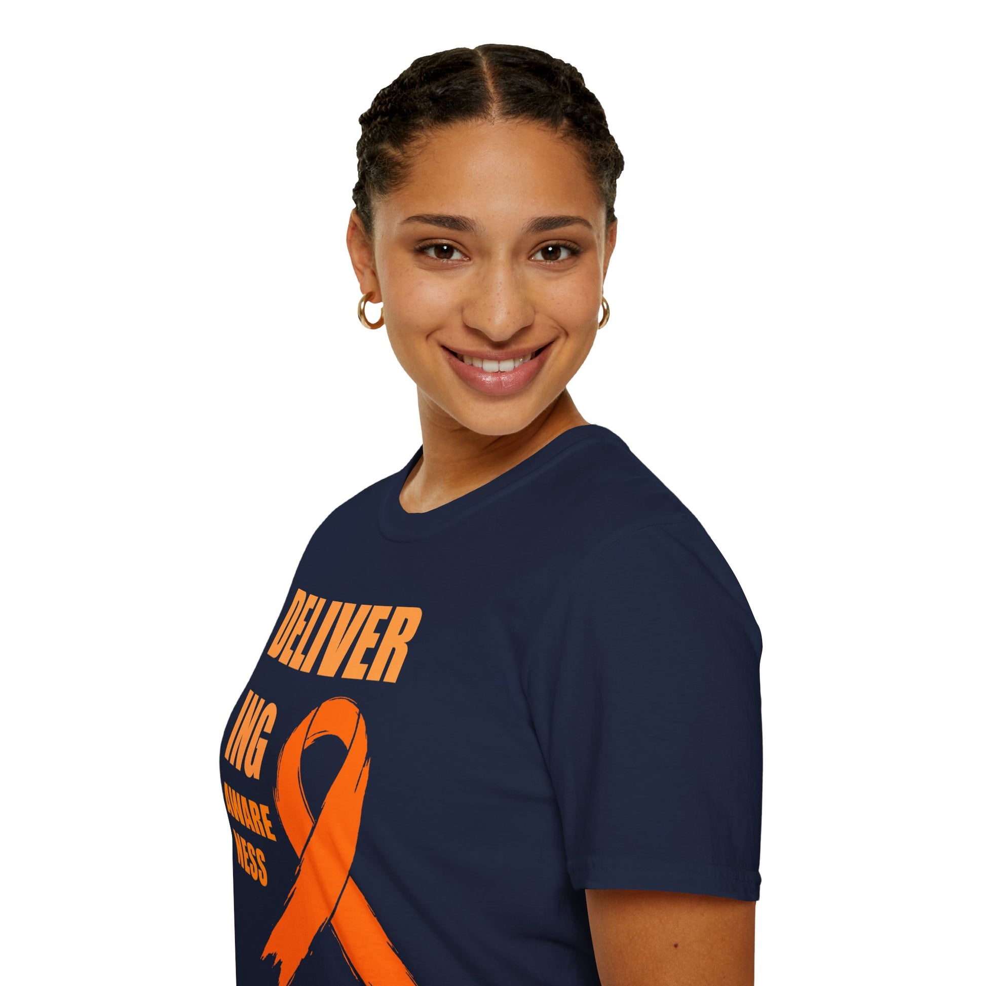 Multiple Sclerosis Awareness Shirt – Delivering Awareness Orange Ribbon Support Tee