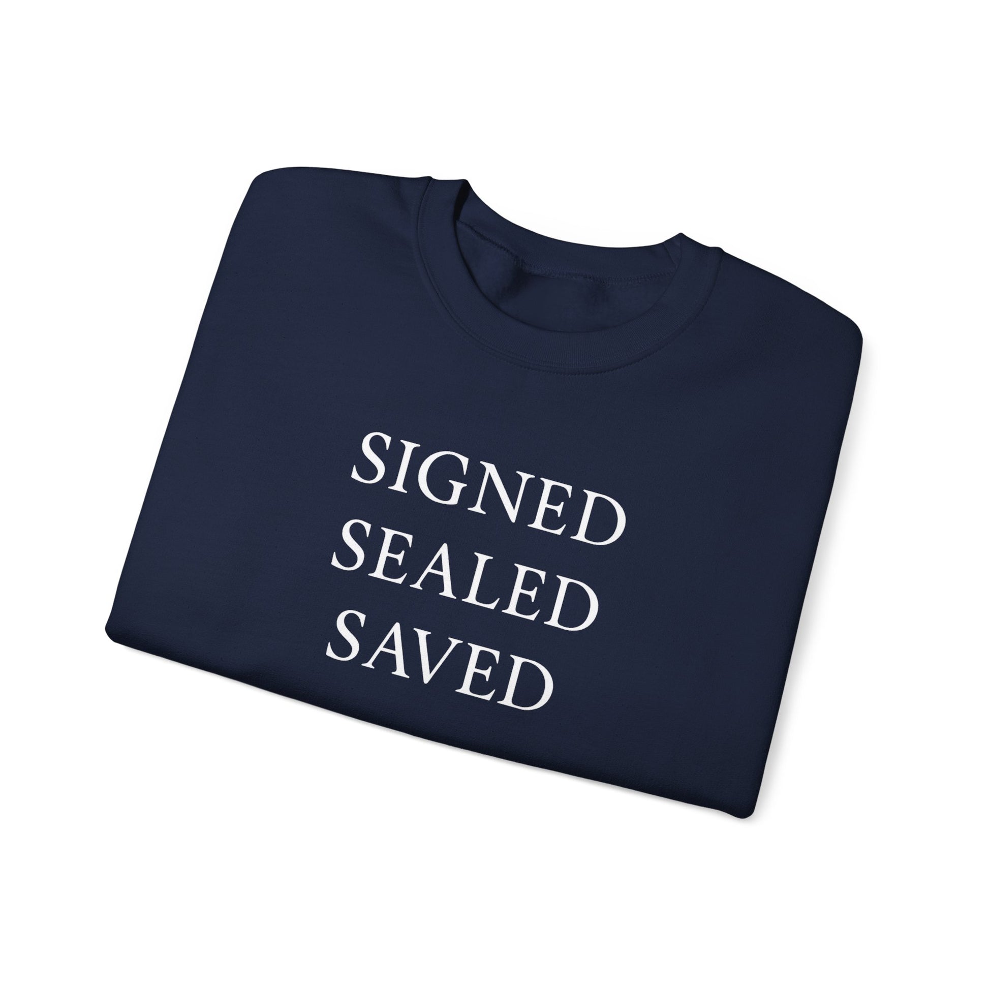 Signed Sealed Saved Crewneck Sweatshirt, Postal Workers Sweatshirts, Christian Sweatshirts, Gifts For Postal Workers, Gift Ideas.