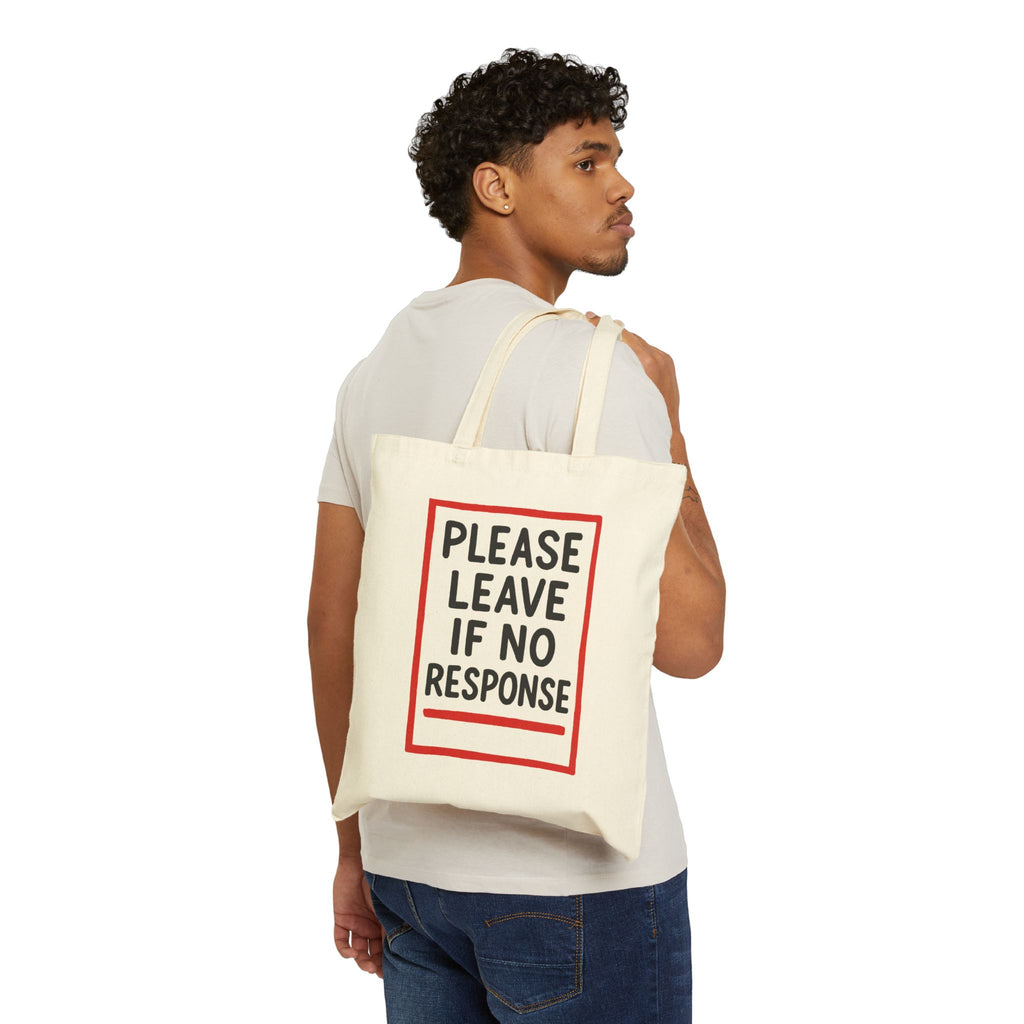 Please Leave Humorous Cotton Canvas Tote Bag - Eco-Friendly Grocery, Beach, Shopping, Gift, Birthday