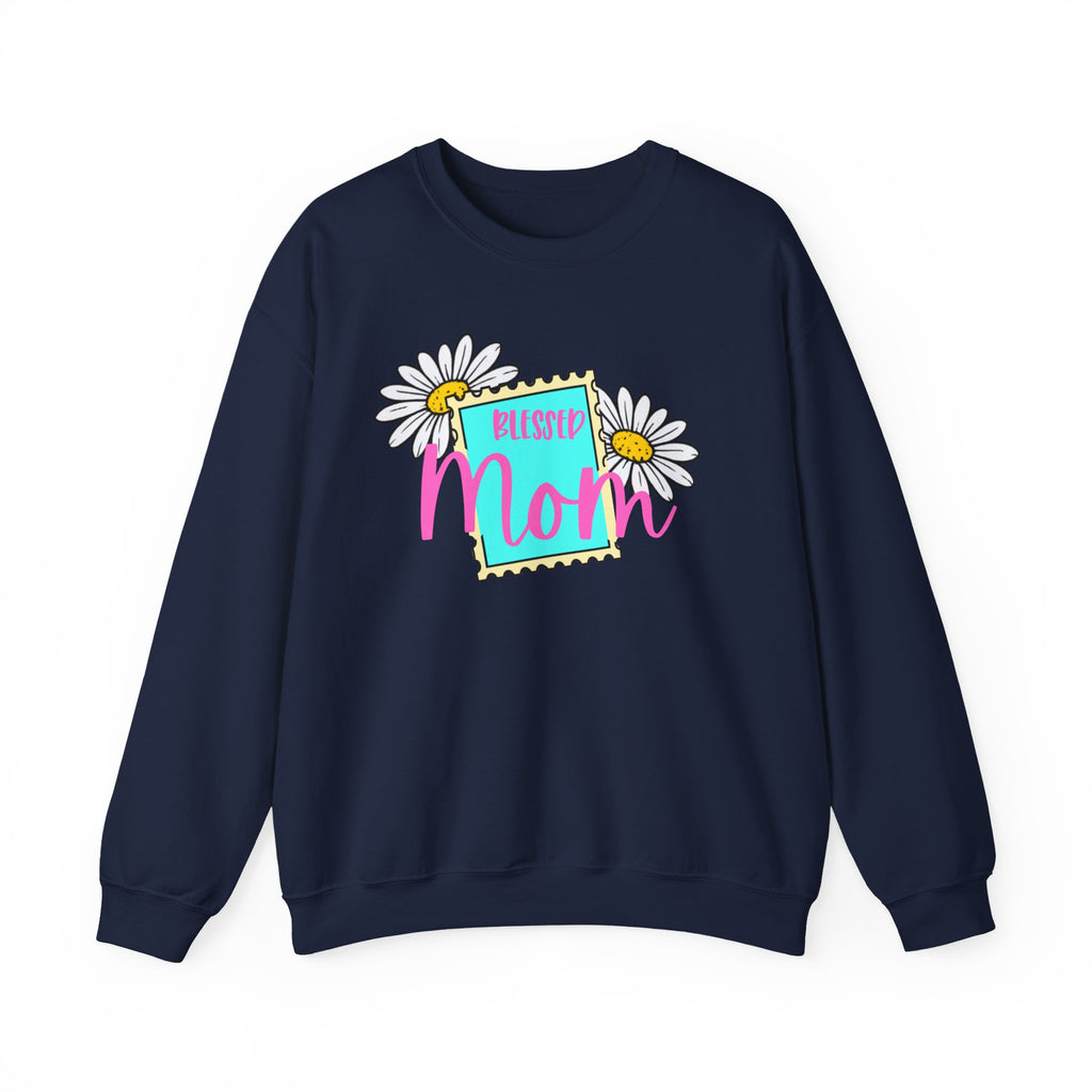 Blessed Mom Sweatshirt – Cute Mother’s Day Gift for Mom | Minimalist Stamp Design Crewneck | Mama Gift, Gift for Her