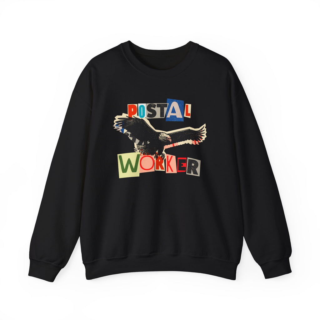 Postal Worker Ransom Letter Sweatshirt – Bold Eagle Graphic Sweatshirt for Proud Mail Carriers