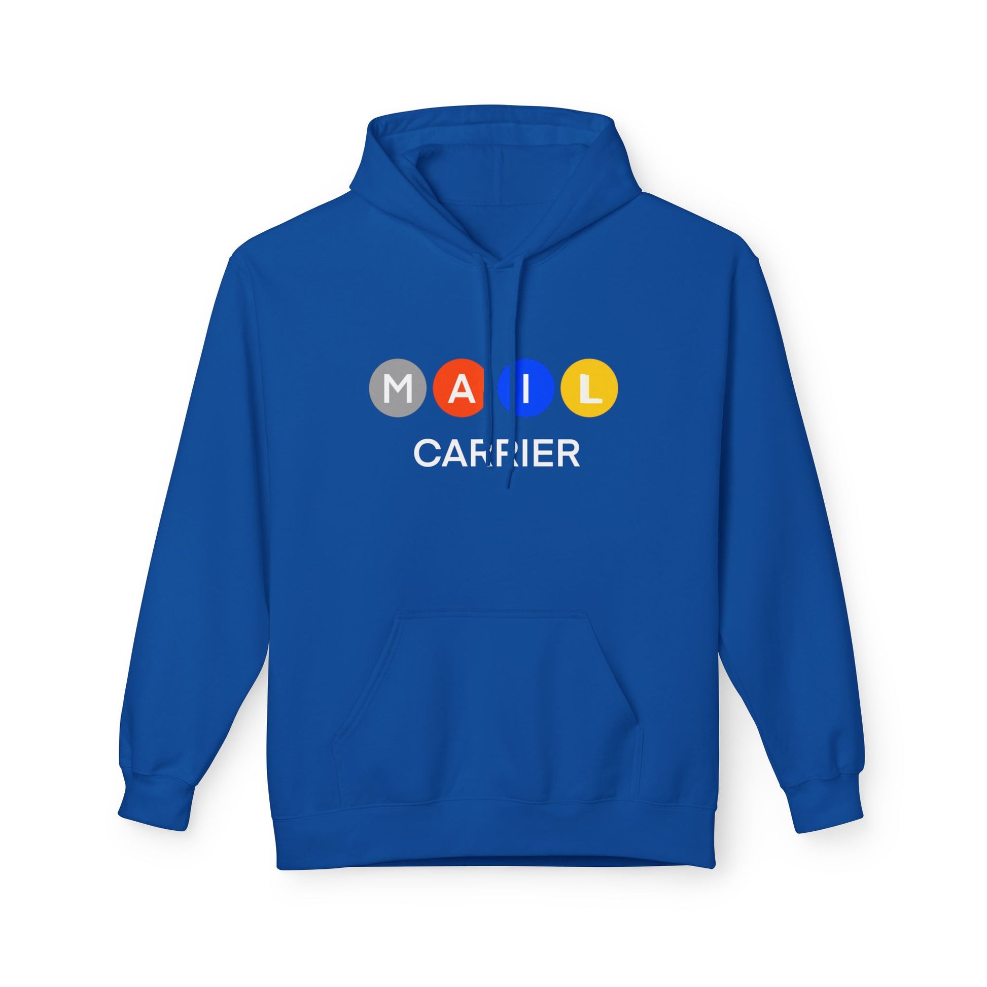 Mail Carrier Hoodie  — Colorful Button Design