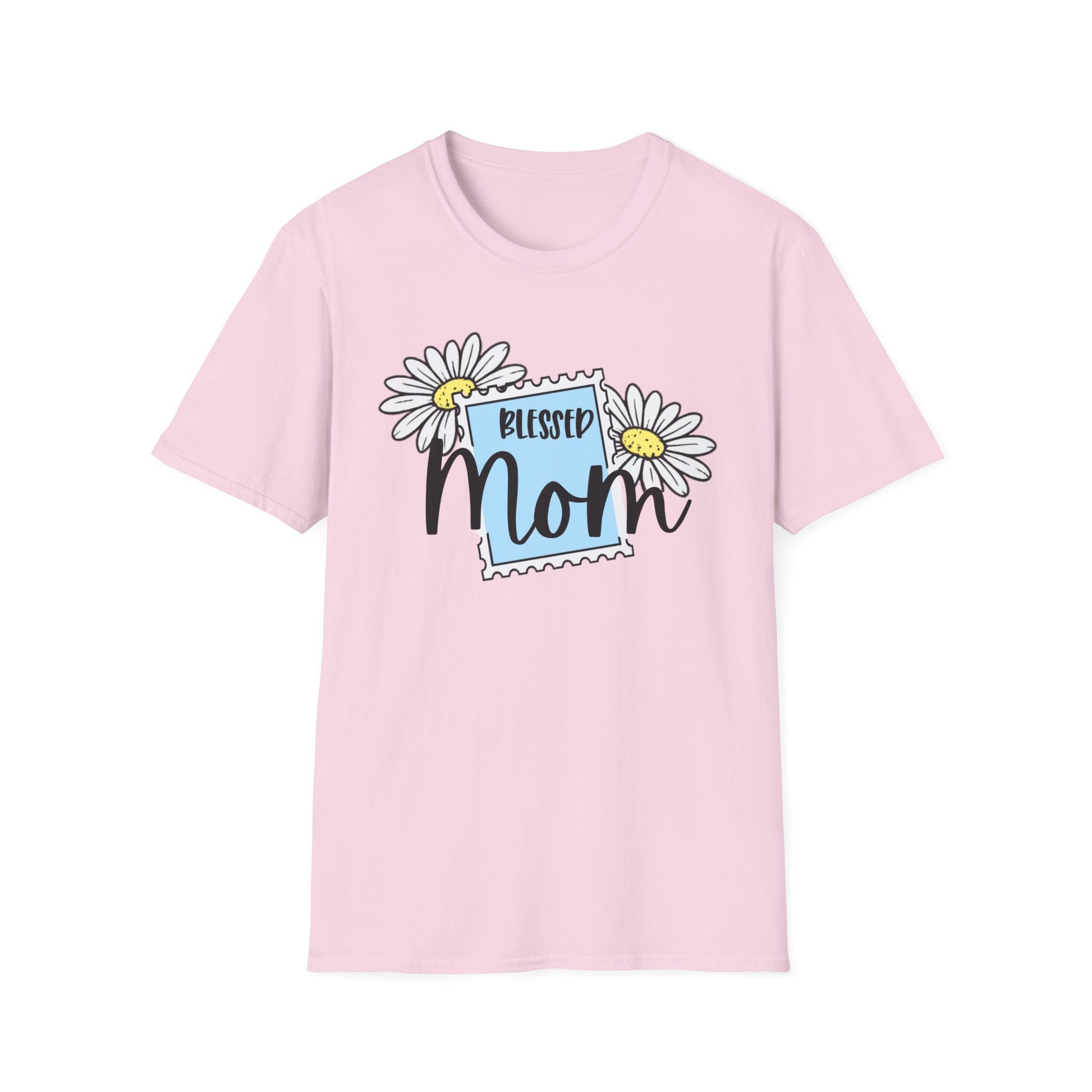 Blessed Mom T-Shirt – Cute Mother’s Day Gift for Mom | Minimalist Stamp Design Mom Tee | Gift for Her, Mama Shirt