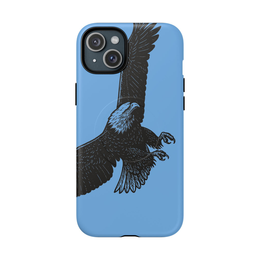 Eagle Flight Tough Magnetic Phone Case — Protective Magnetic Snap Cover with Soaring Eagle Design