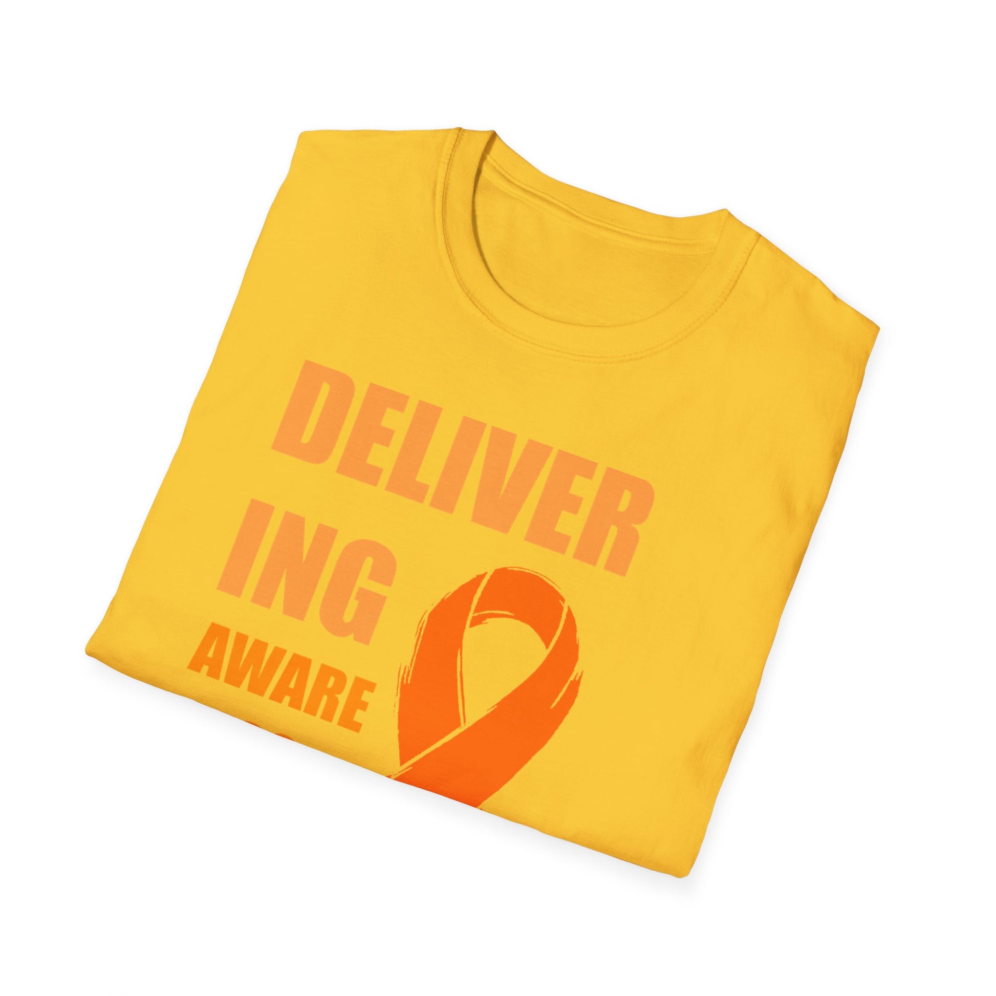 Multiple Sclerosis Awareness Shirt – Delivering Awareness Orange Ribbon Support Tee