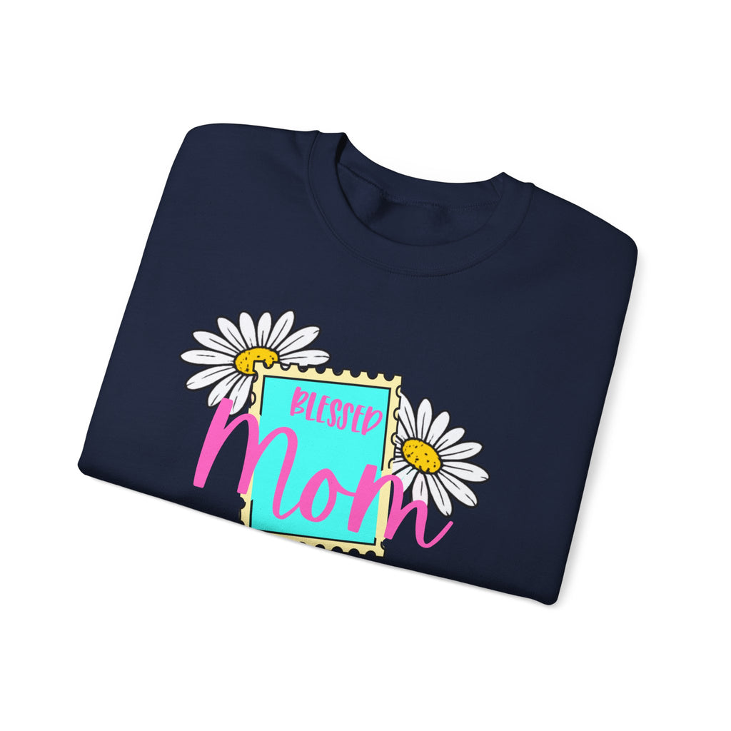 Blessed Mom Sweatshirt – Cute Mother’s Day Gift for Mom | Minimalist Stamp Design Crewneck | Mama Gift, Gift for Her