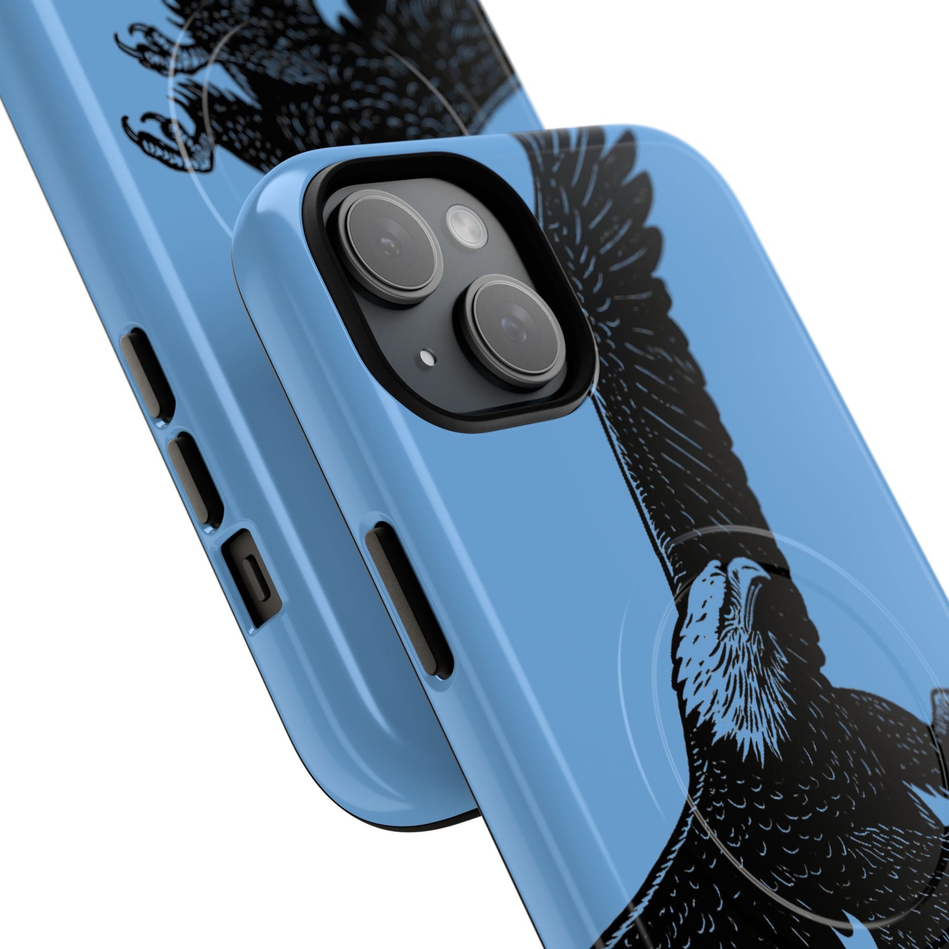 Eagle Flight Tough Magnetic Phone Case — Protective Magnetic Snap Cover with Soaring Eagle Design