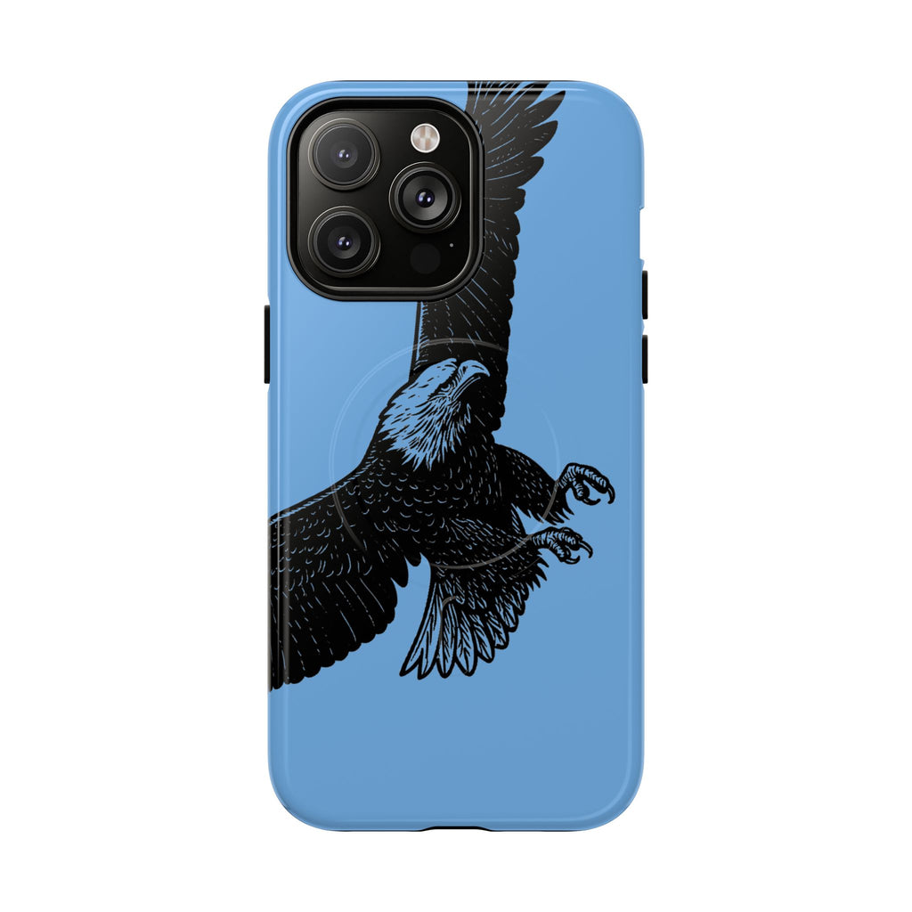 Eagle Flight Tough Magnetic Phone Case — Protective Magnetic Snap Cover with Soaring Eagle Design