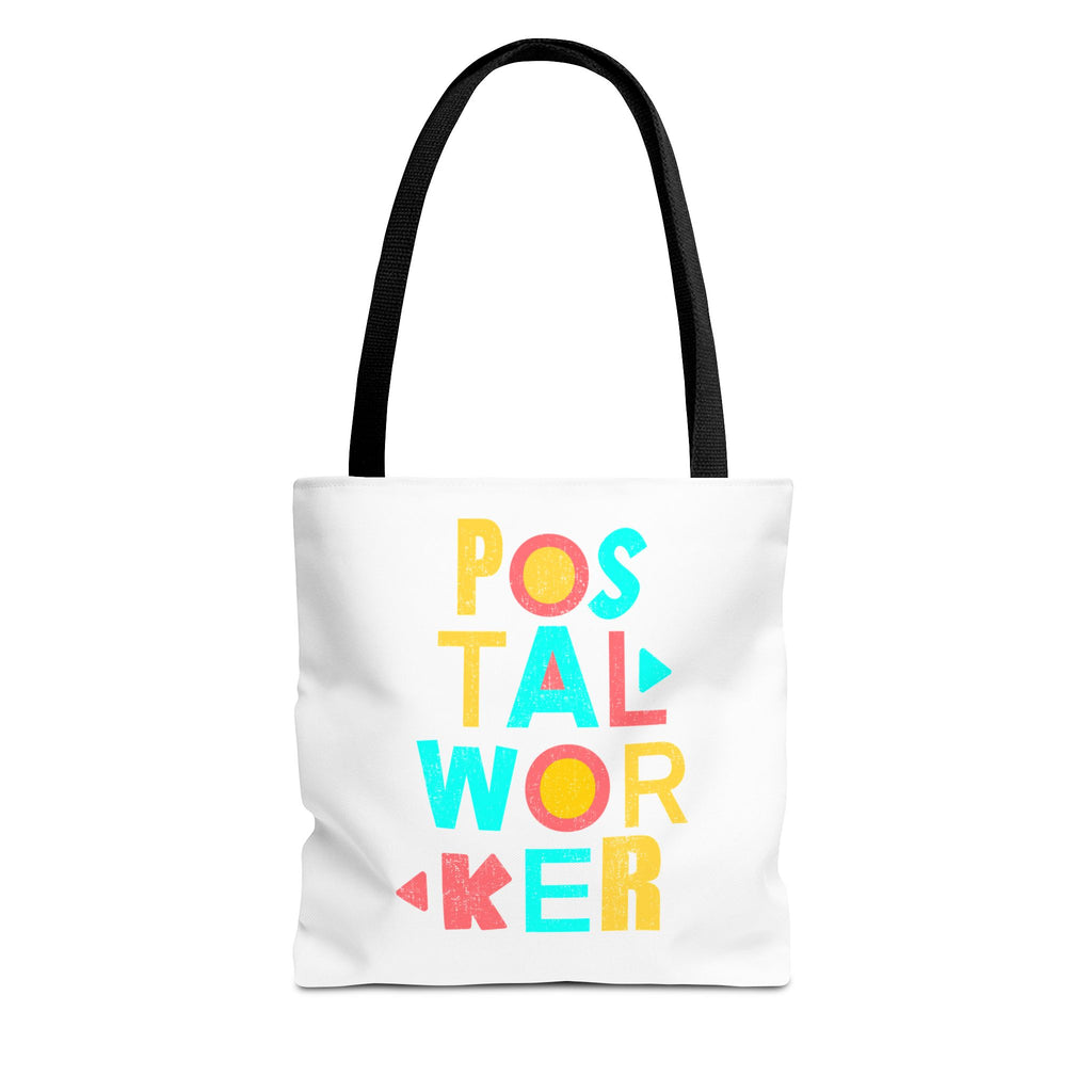 Postal Worker Tote Bag — Colorful Retro Typography Mail Carrier Gift
