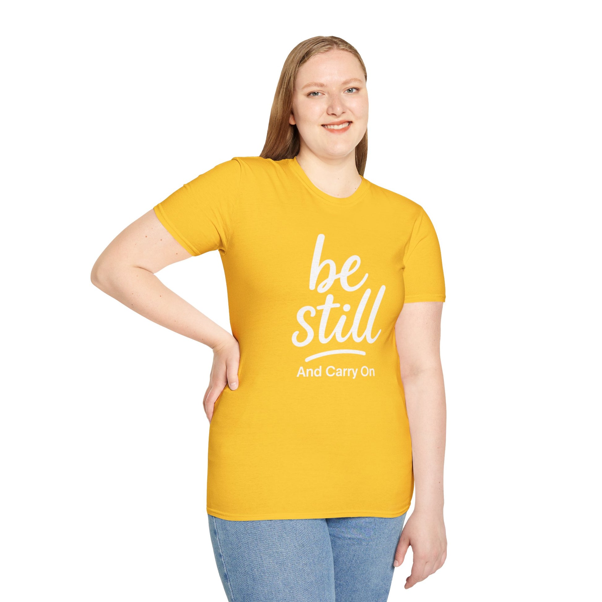 Be Still And Carry On Graphic Tee- Inspirational T-Shirt design for postal workers and people of faith