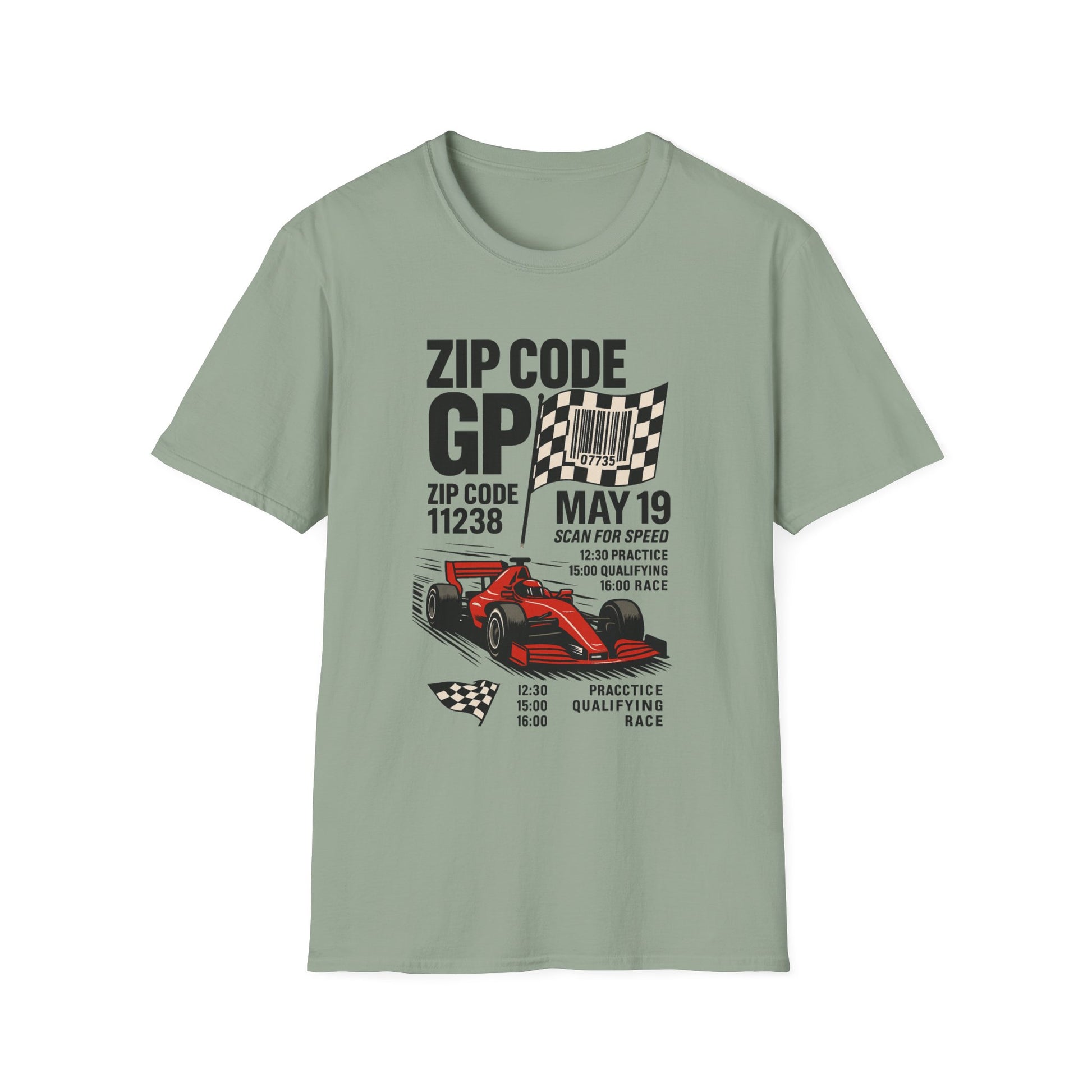 Racing Day Unisex Softstyle T-Shirt, Car Lovers Gift, Motorsports Tee, Race Day Apparel, Personalized Racing Shirt