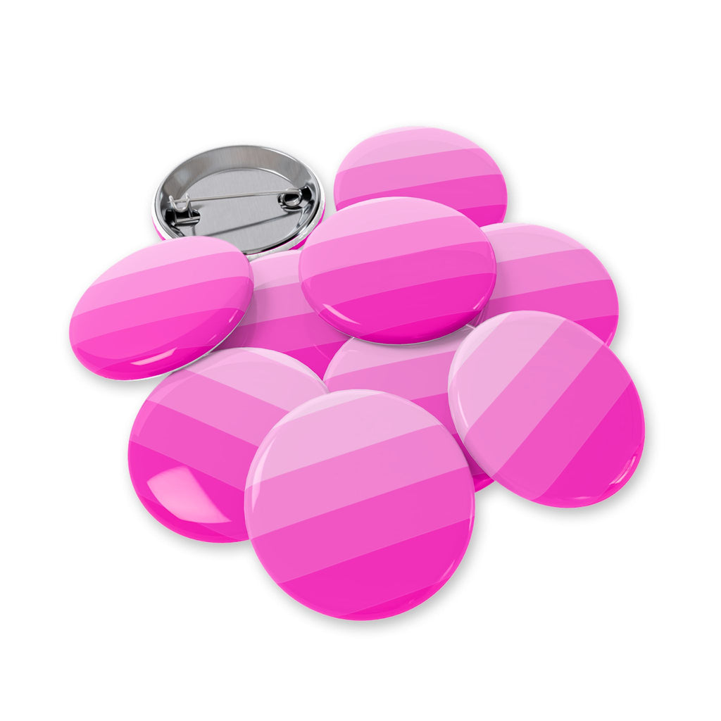 Breast Cancer Awareness Round Pin - Pink Gradient Awareness Button