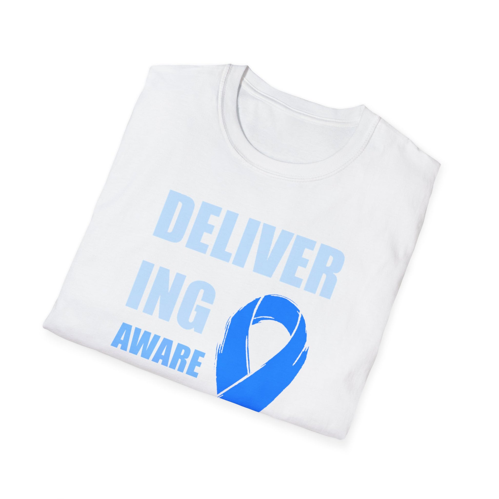 Prostate Cancer Awareness Shirt – Delivering Awareness Light Blue Ribbon Support Tee