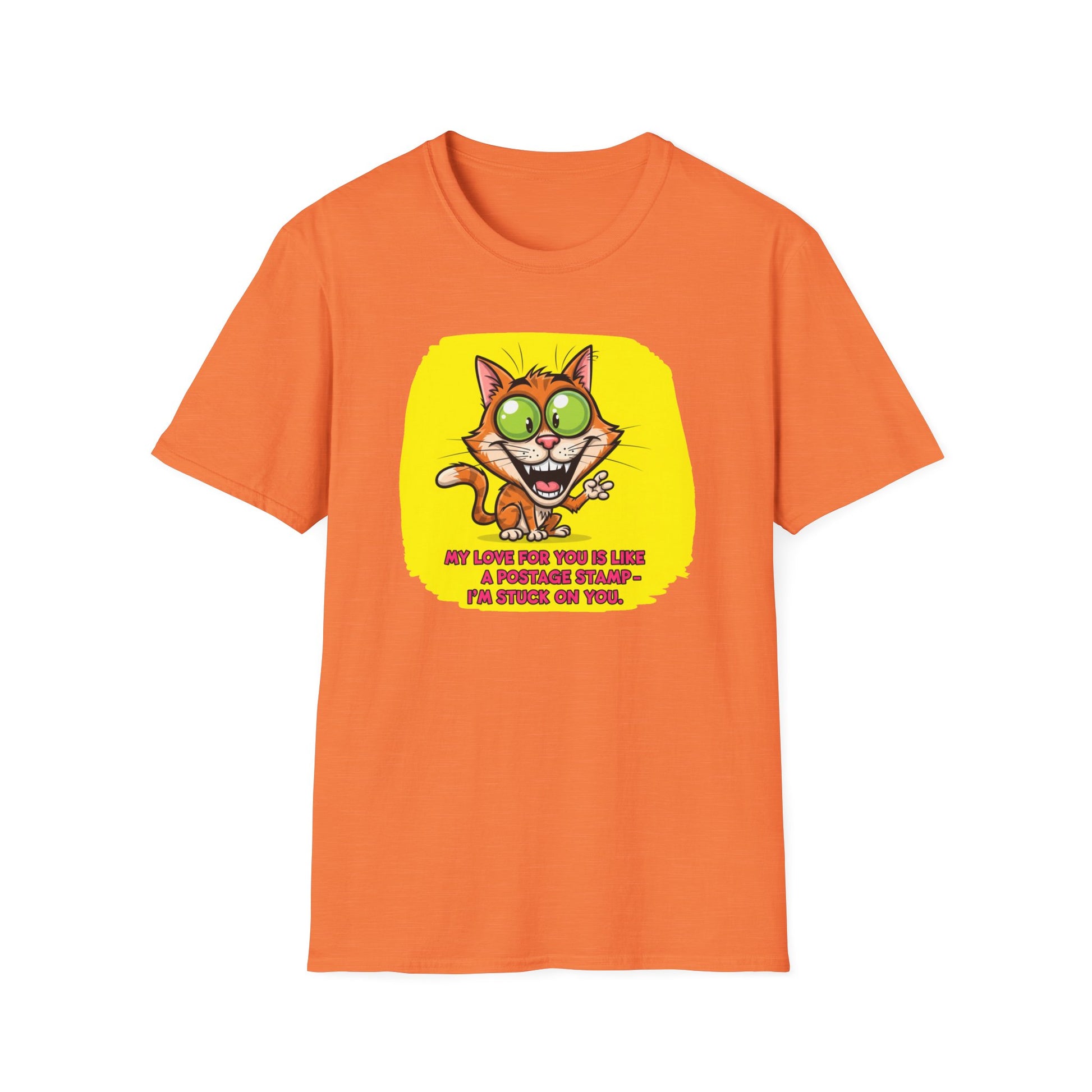 My Love For You Is Like- Funny graphic T-shirt for cat lovers with a touch of postal humor