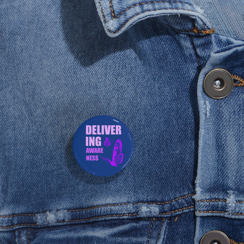 Delivering Awareness Round Pin — Lupus Awareness/Support Button