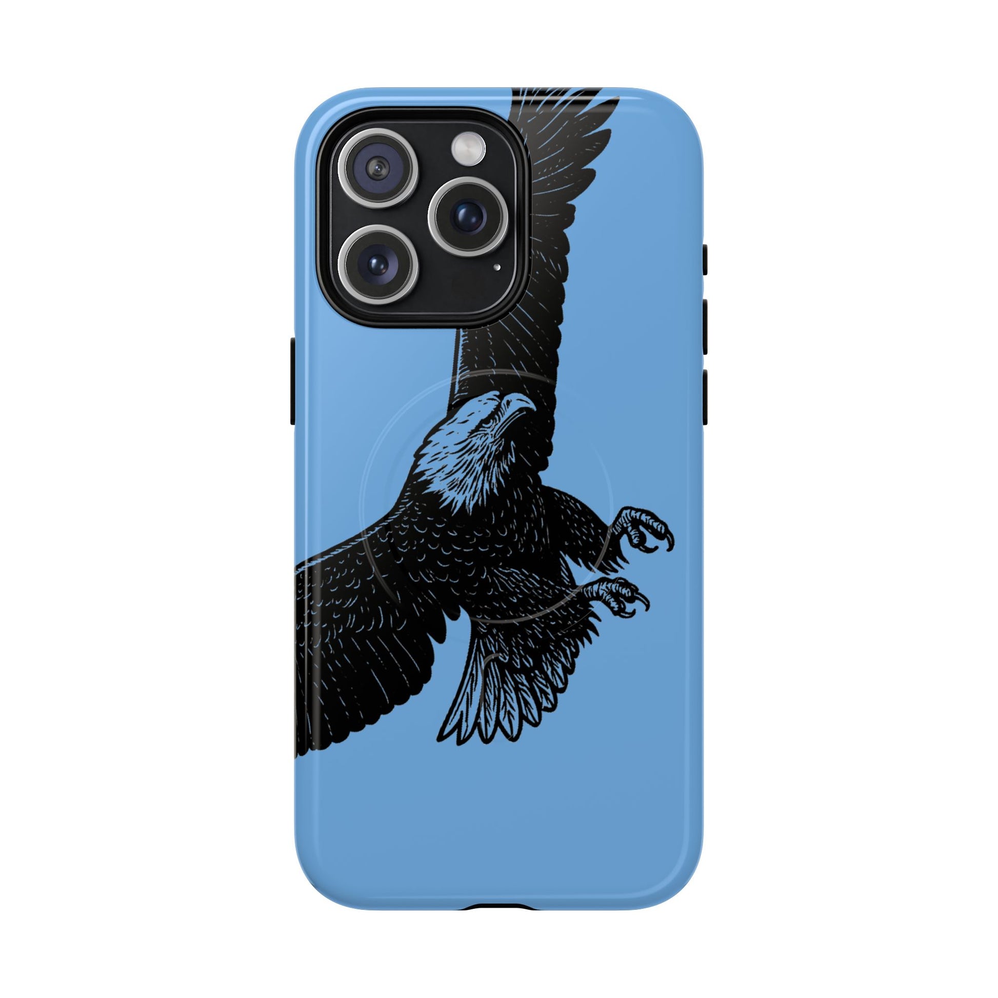 Eagle Flight Tough Magnetic Phone Case — Protective Magnetic Snap Cover with Soaring Eagle Design