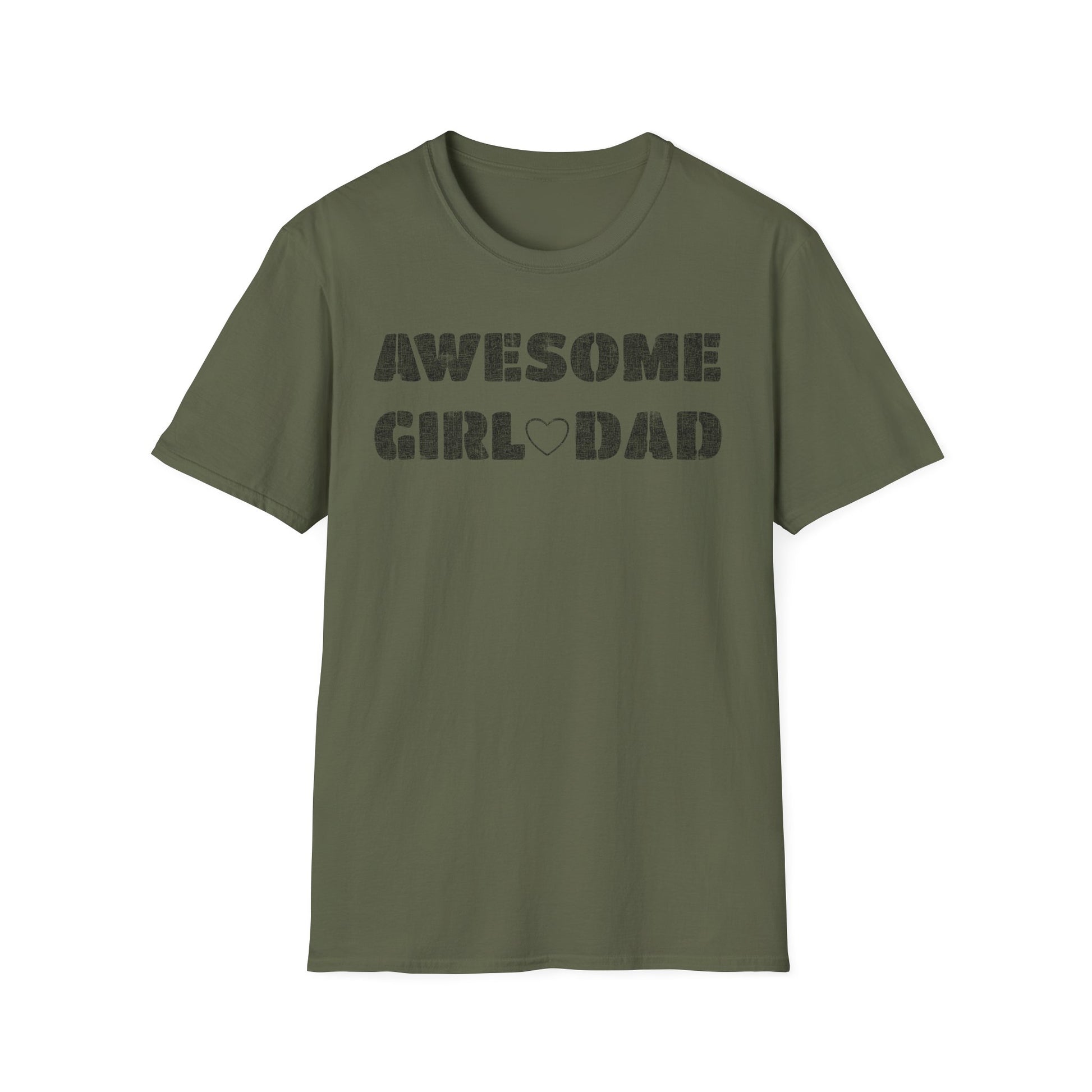 Awesome Girl Dad T-Shirt — Vintage Stencil Father’s Day Tee