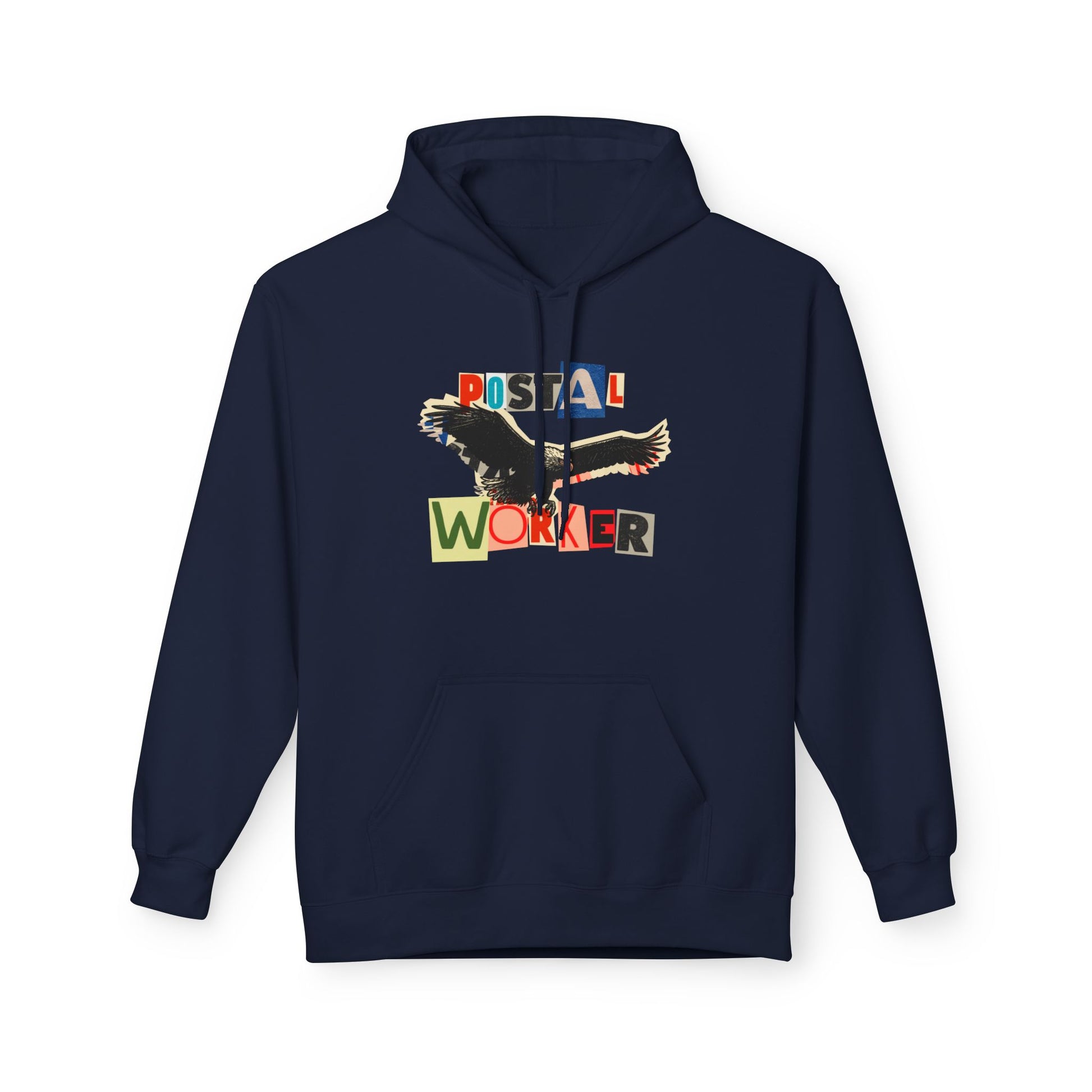 Postal Worker Ransom Letter Hoodie – Bold Eagle Graphic Sweatshirt for Proud Mail Carriers
