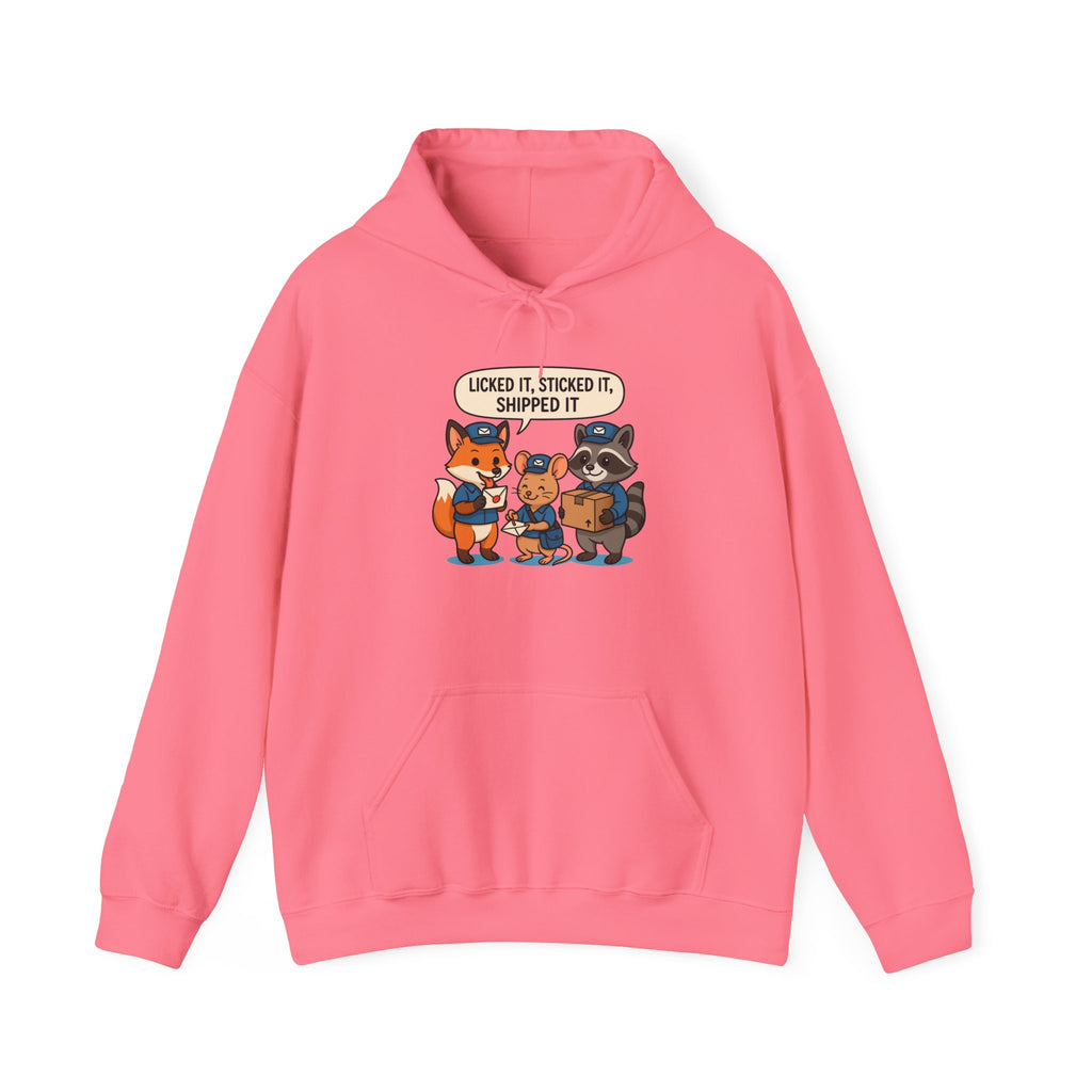Mail Mischief Animal Mascots Licked it , stocked it, shipped it Hoodie