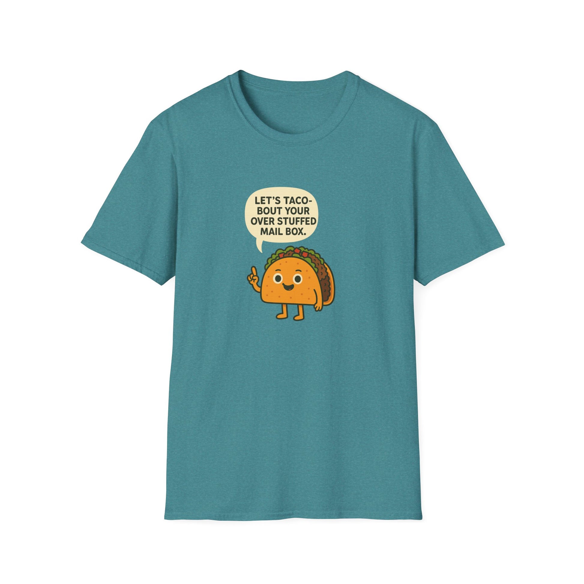 Let's Taco 'Bout It Unisex Softstyle T-Shirt | Fun Foodie Tee for Taco Lovers, Perfect Gift for Birthdays, Taco Tuesday, or Food Events