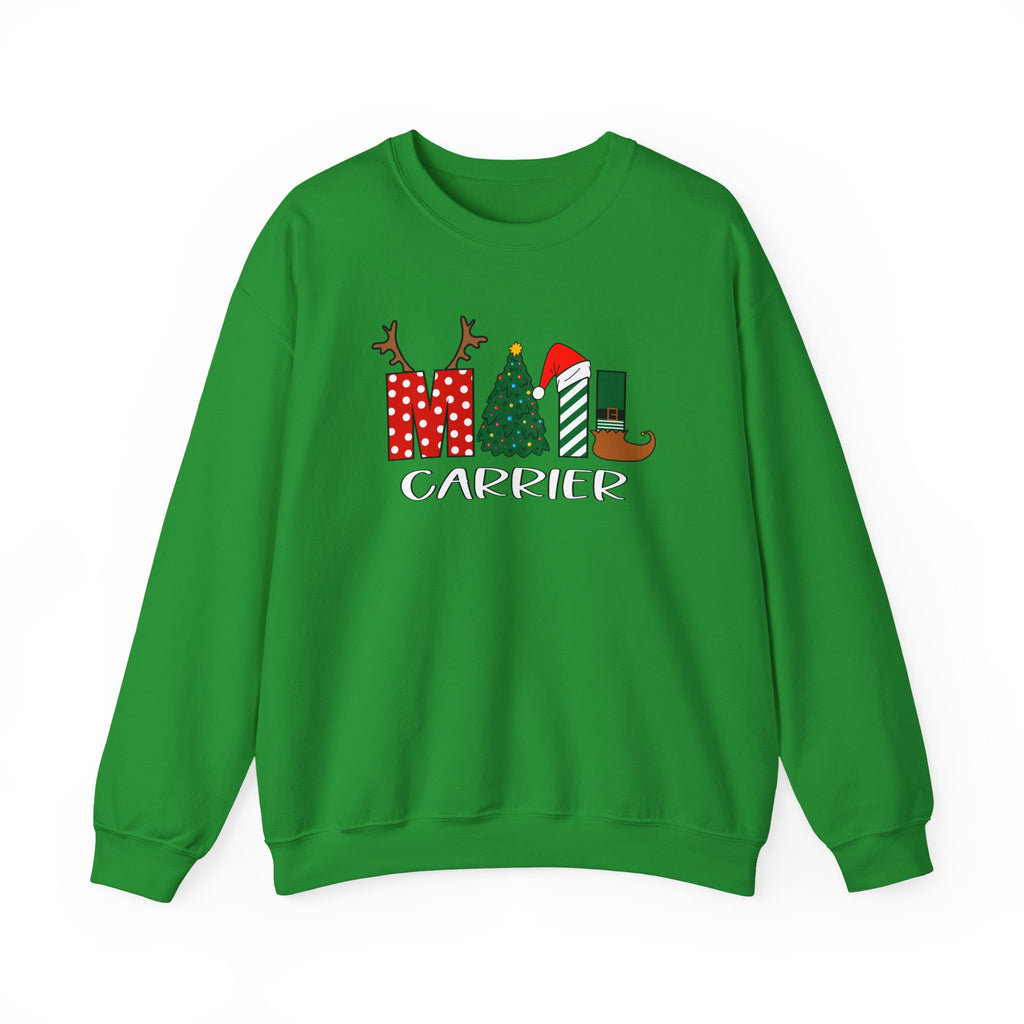 Festive Mail Carrier Sweatshirt, Holiday Gifts For Mail Carriers, Sweatshirts For Mail Carriers.