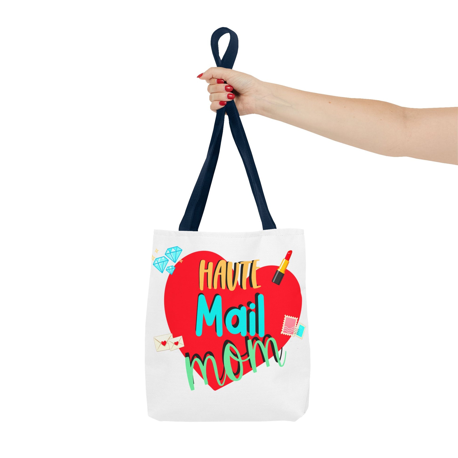 Tote Bag — "Haut Mail Mom" Heart Design Tote for Postal & Mom Gifts
