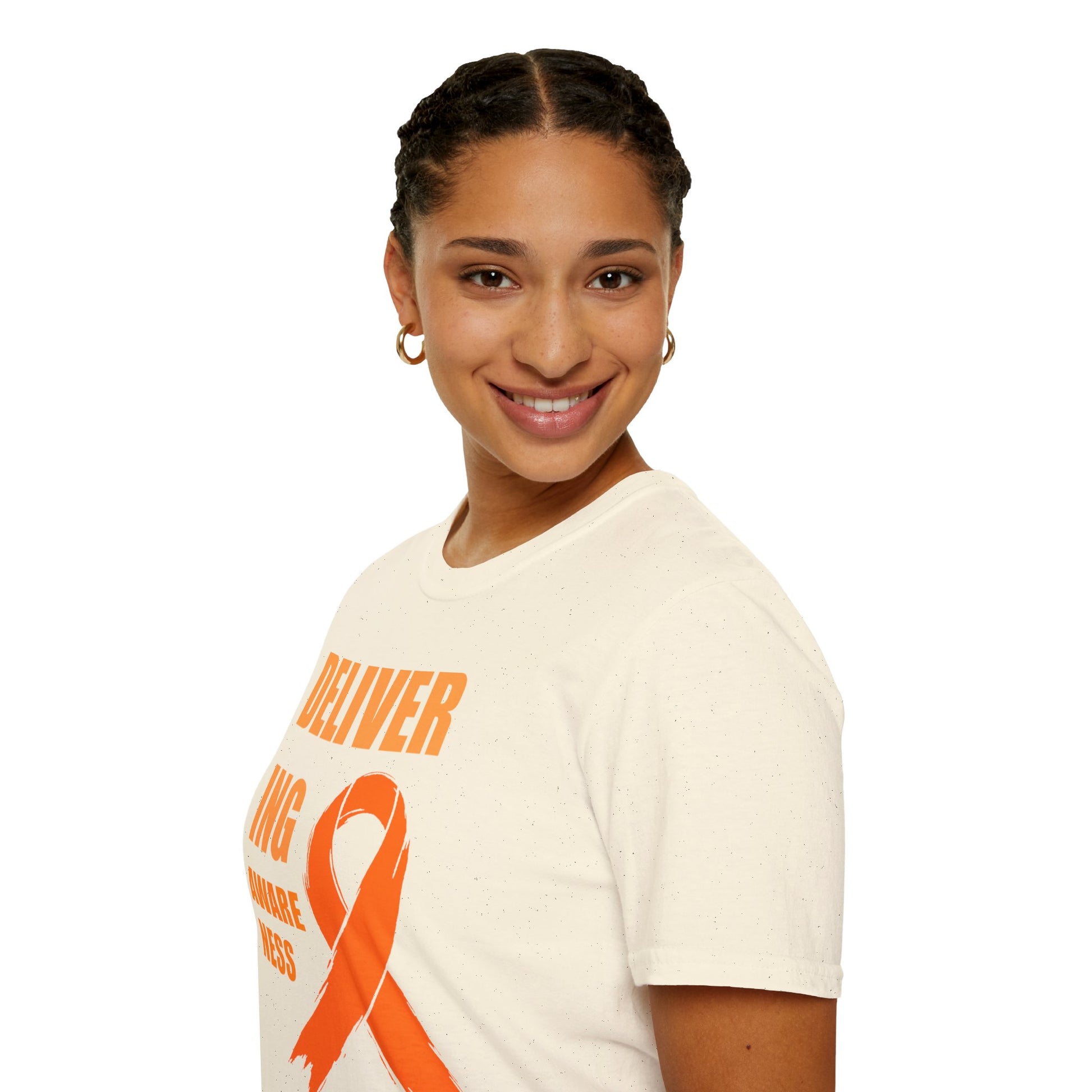 Multiple Sclerosis Awareness Shirt – Delivering Awareness Orange Ribbon Support Tee