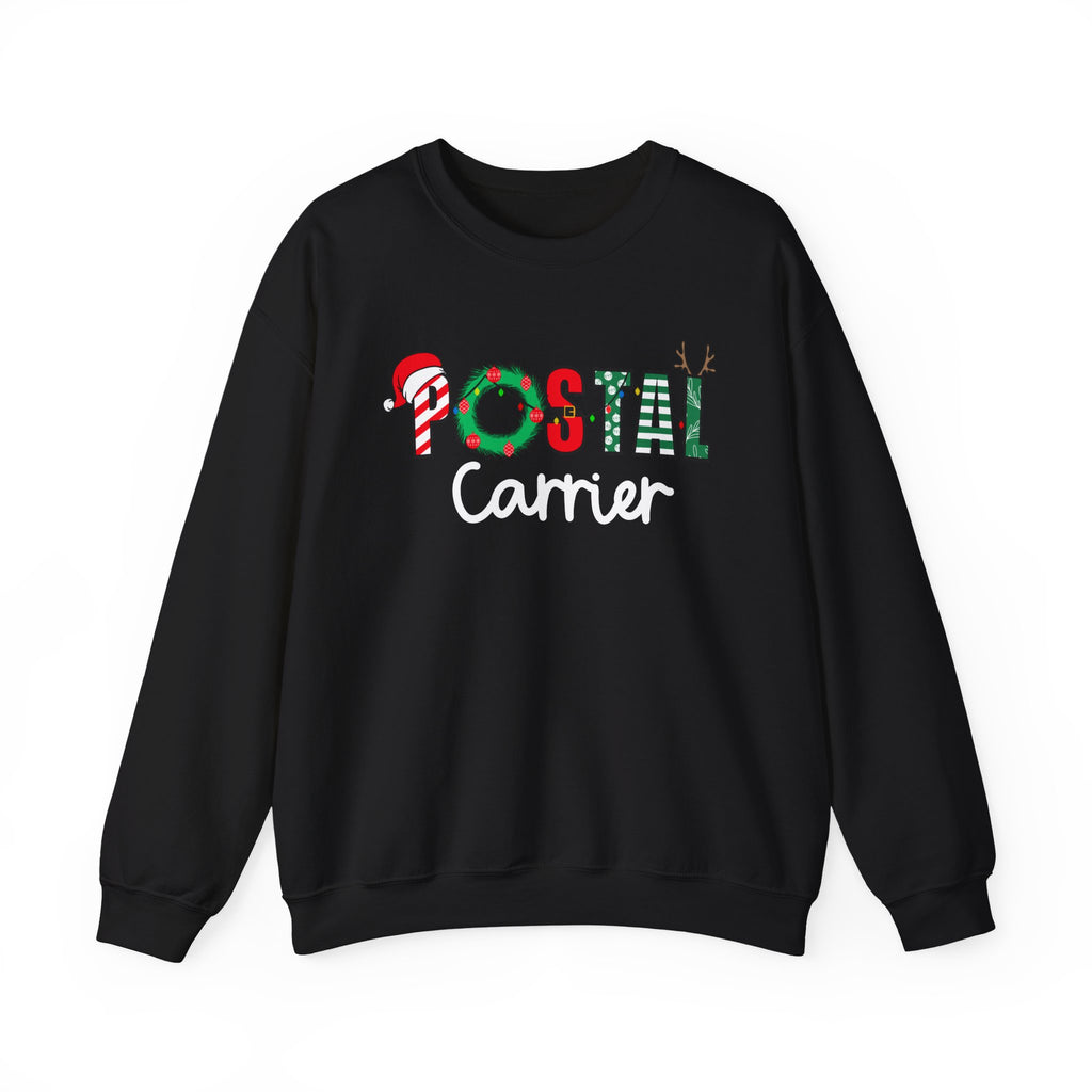 Festive Holiday Postal Carrier Sweatshirt, Cozy Crewneck for Mail Lovers, Holiday Apparel, Christmas Gift, Unisex Sweater
