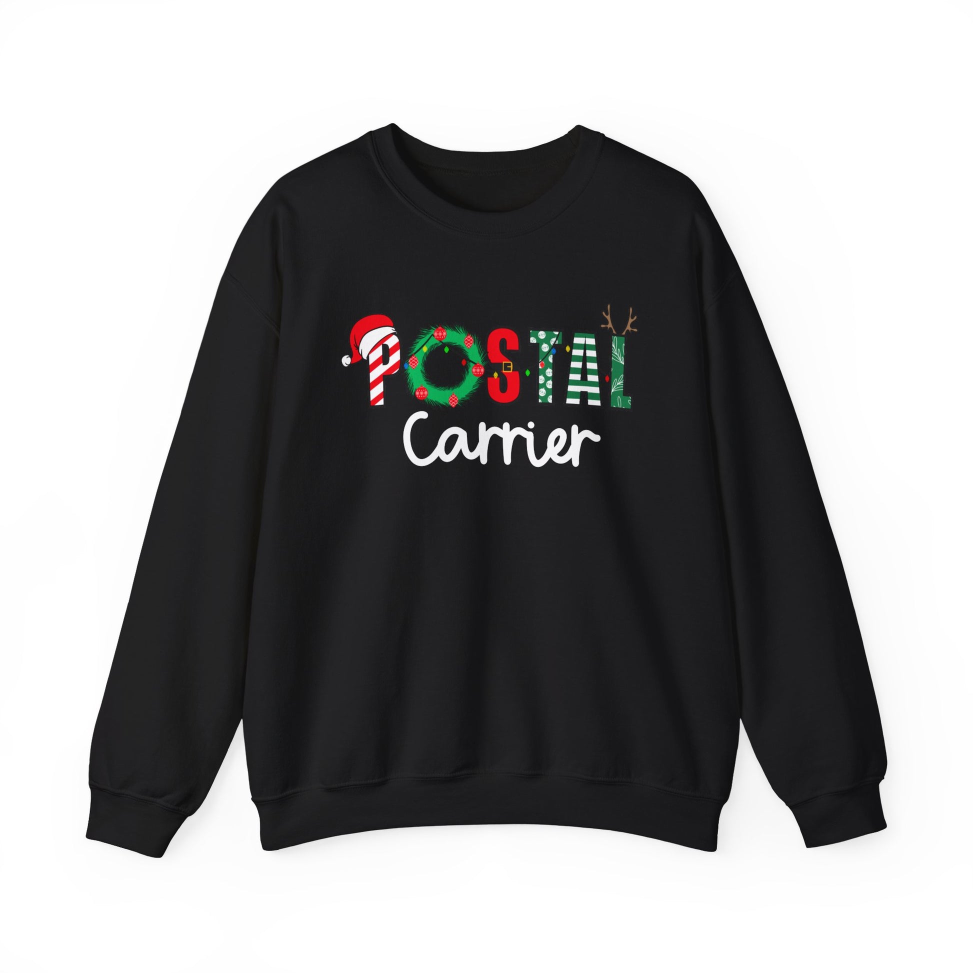 Festive Holiday Postal Carrier Sweatshirt, Cozy Crewneck for Mail Lovers, Holiday Apparel, Christmas Gift, Unisex Sweater