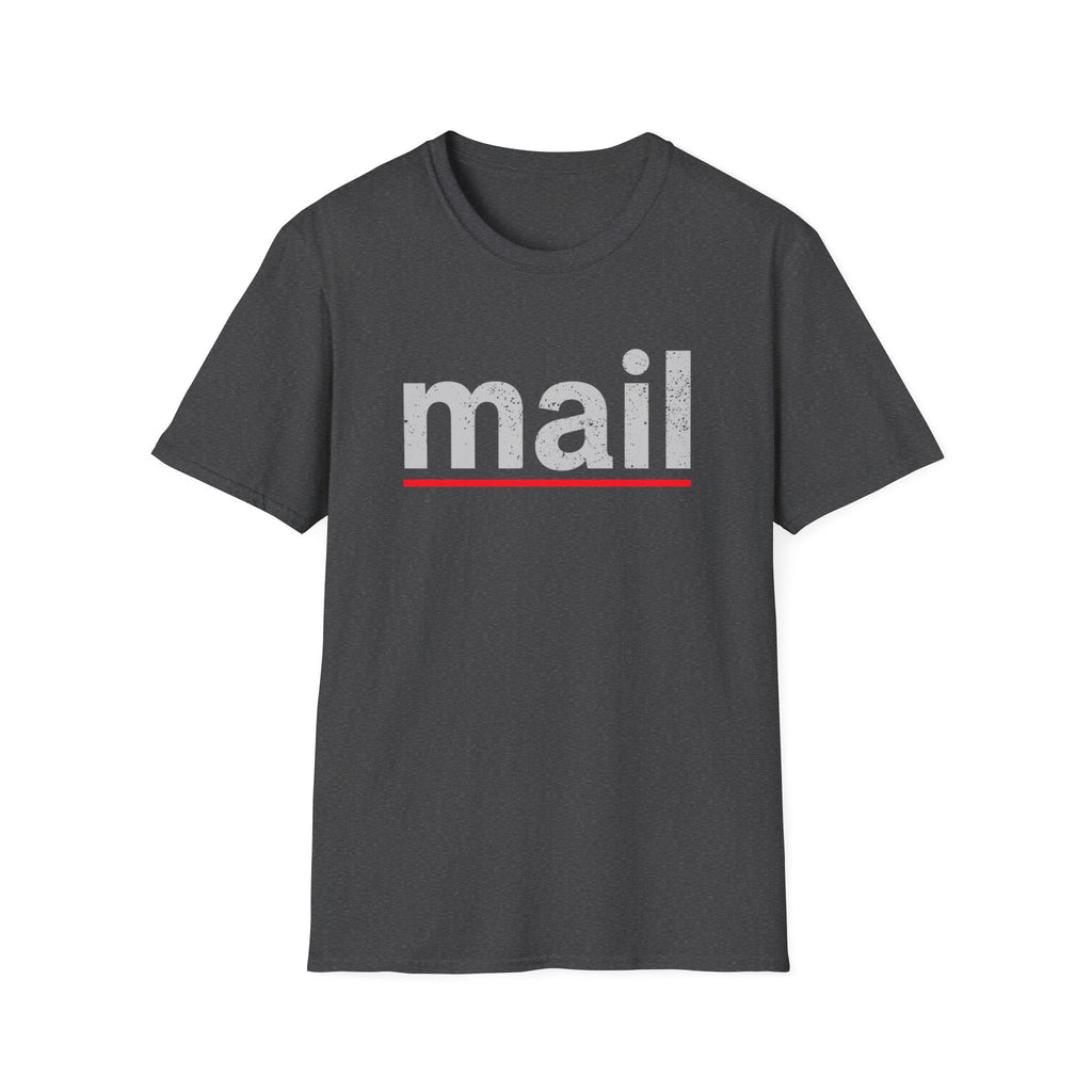 Mail-Themed Unisex T-Shirt, Casual Wear, Gift for Postal Workers, Unique Birthday Present, Fun Everyday Tee