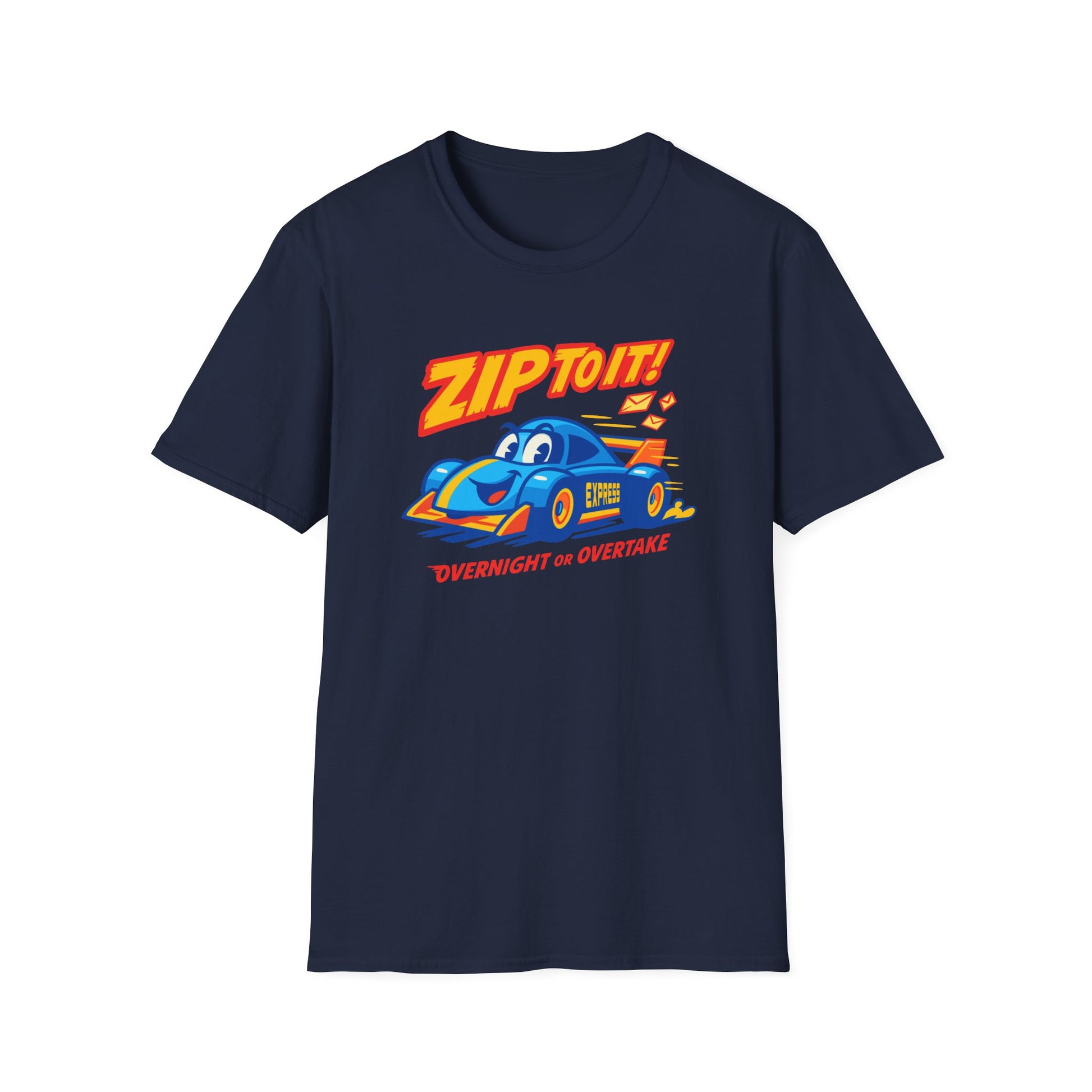 Race-Themed Unisex Softstyle T-Shirt | 'ZIP TO IT' Graphic Tee, Perfect for Car Lovers, Birthday Gift, Motorsport Fans, Casual Wear