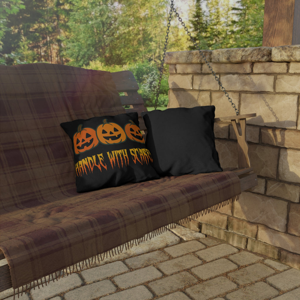 Postal Inspired Halloween Outdoor Pillows, Seasonal Decor, Fall Home Accessories, Garden Cushions, Trick or Treat Decorations