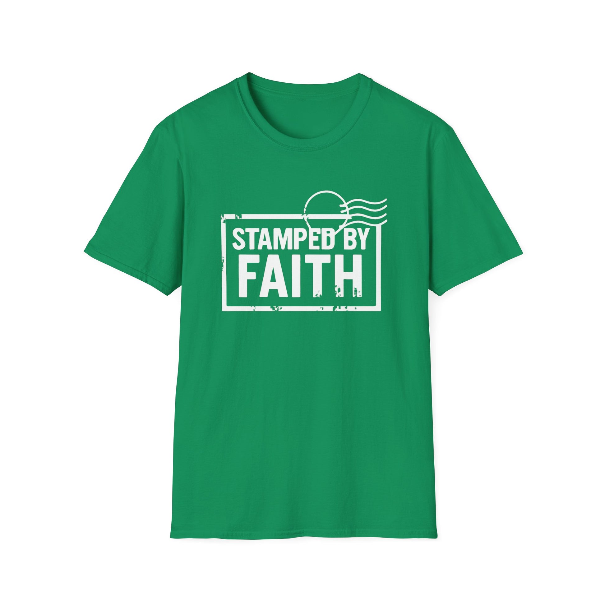 “Stamped By Faith” Faith-Inspired Unisex Soft style T-Shirt, Casual Wear, Gift for Believers, Faith-Based Apparel, Perfect for Everyday, Christian Apparel