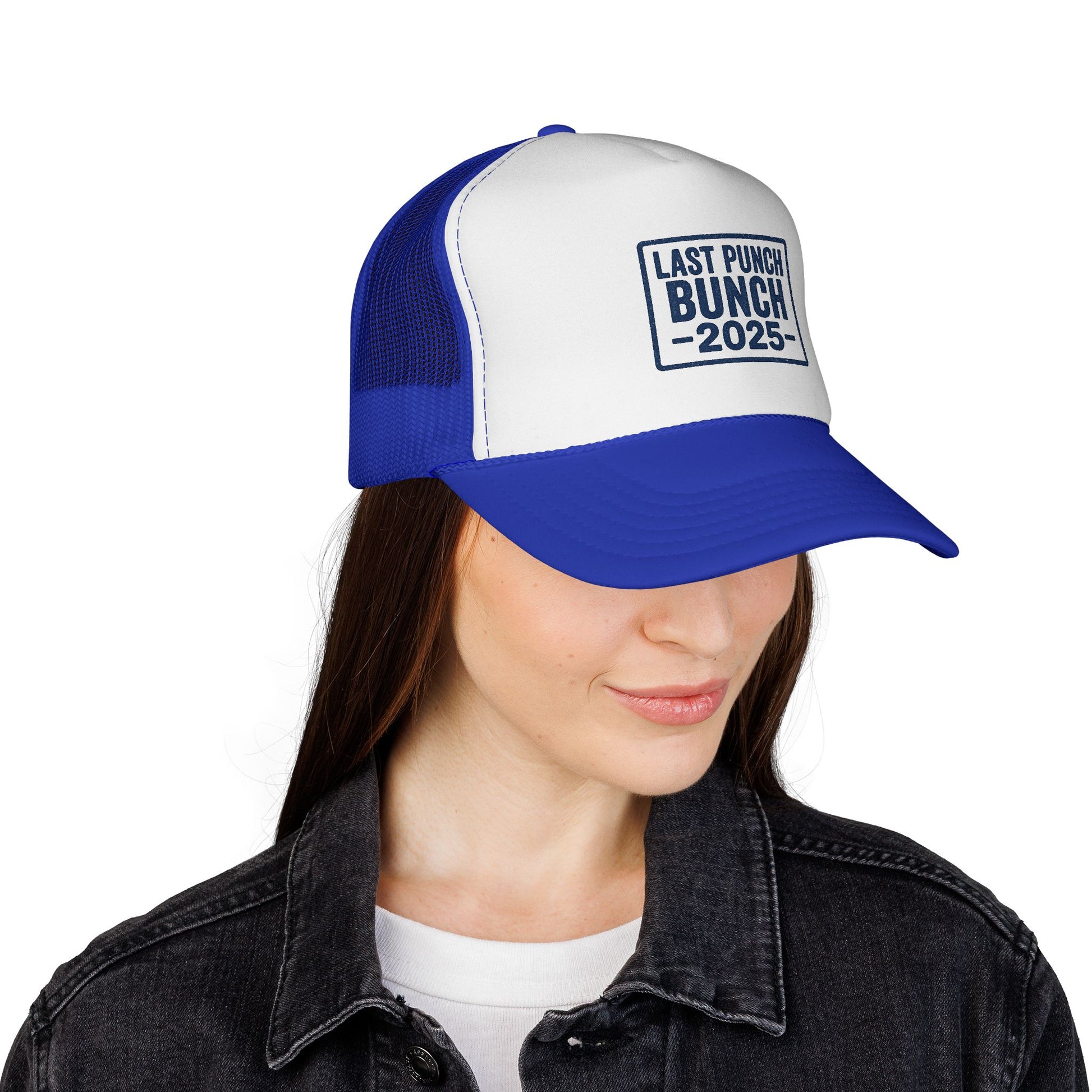Last Punch Bunch 2025 Trucker Cap - Fun Casual Headwear for Celebrations, Retirement Gifts, Gifts For Postal Workers