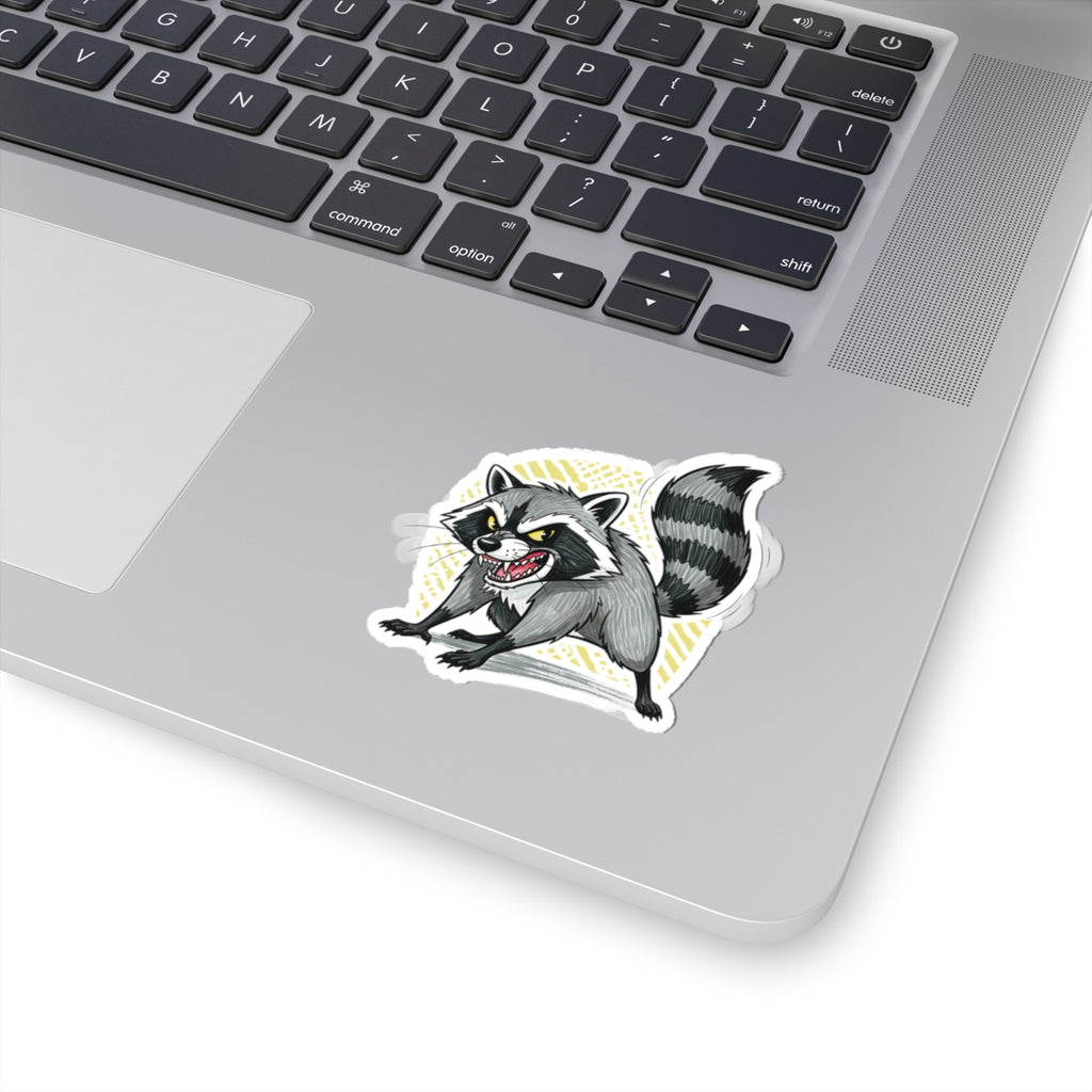 Fierce Raccoon Kiss-Cut Stickers | Fun Art Decals for Laptops, Bullet Journals, and Gifts