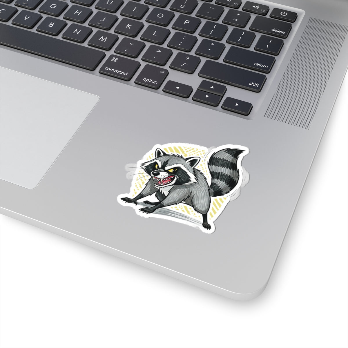 Fierce Raccoon Kiss-Cut Stickers | Fun Art Decals for Laptops, Bullet Journals, and Gifts