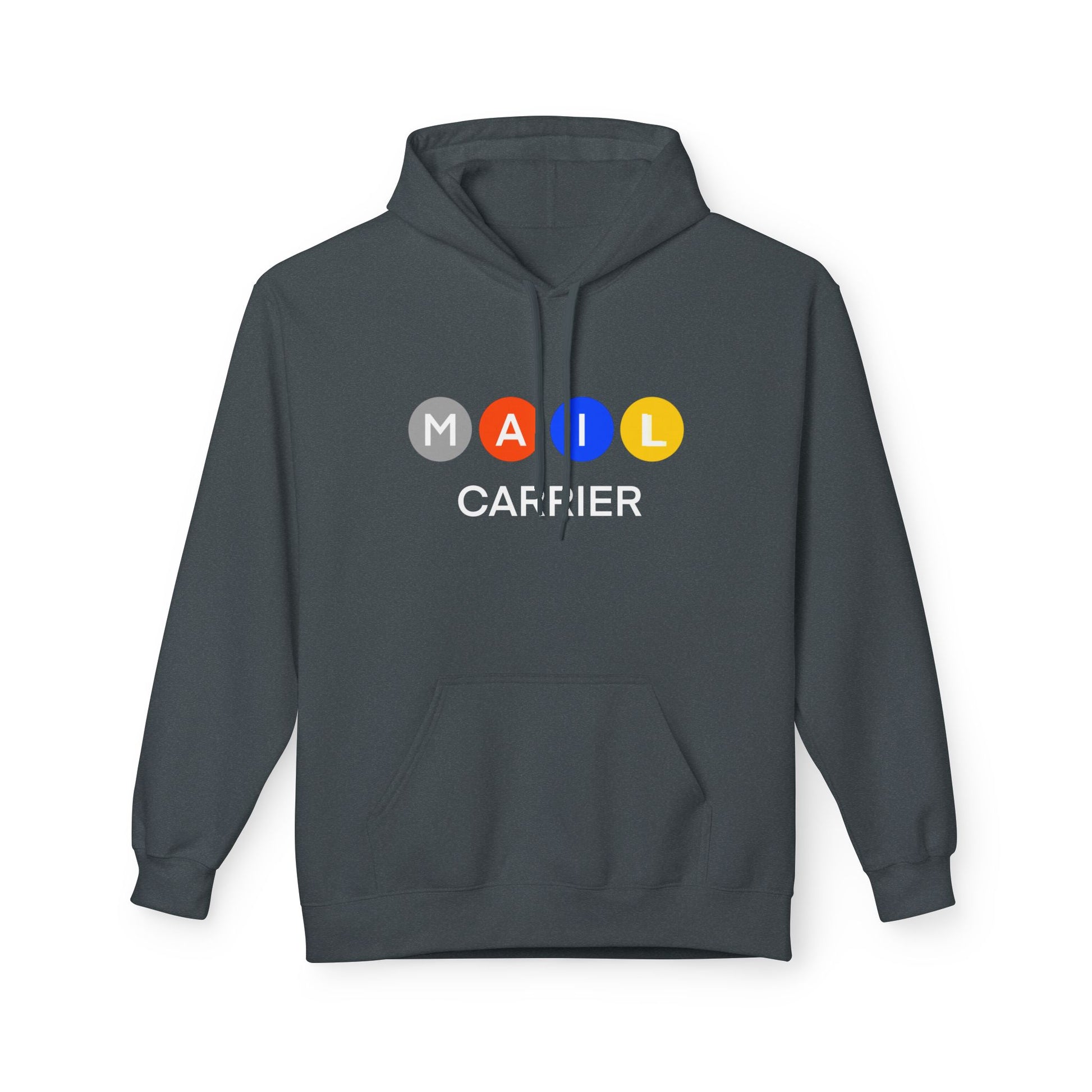 Mail Carrier Hoodie  — Colorful Button Design