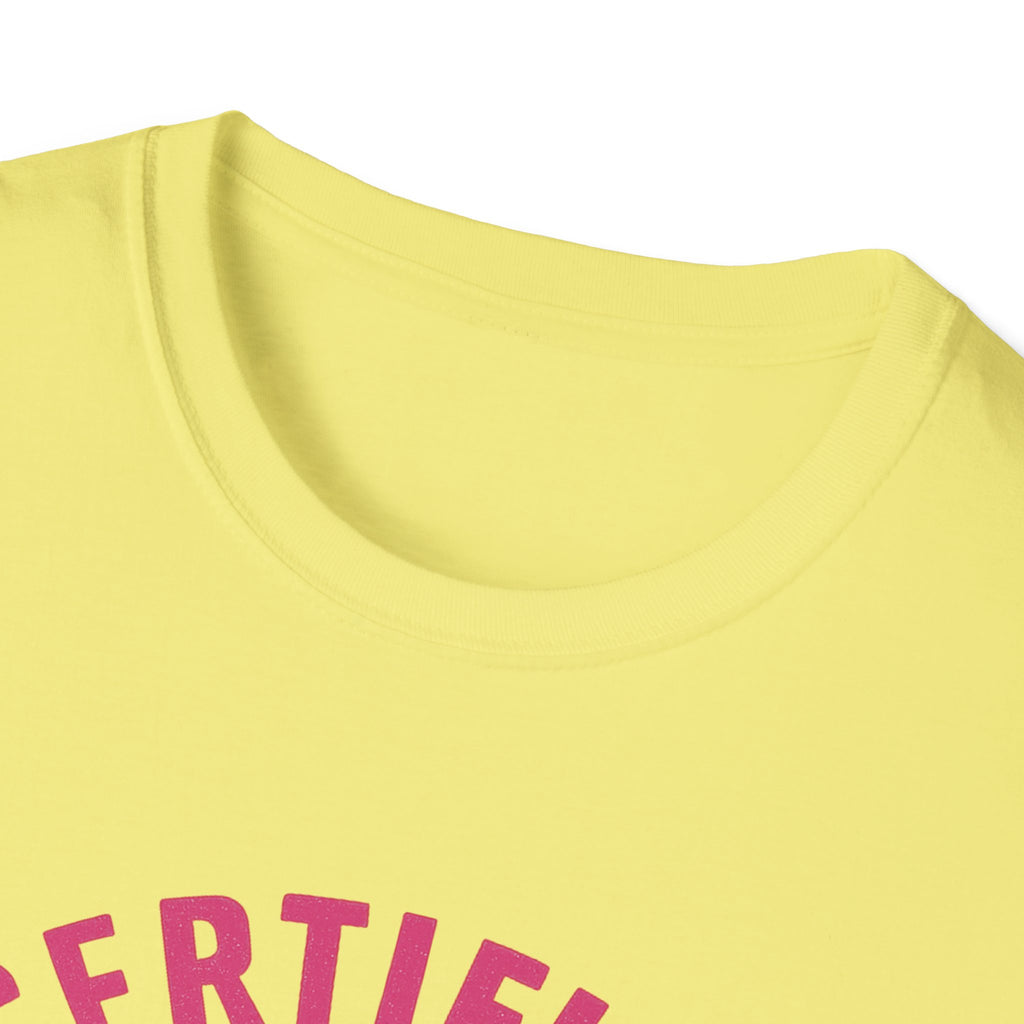 Certified Queen Unisex Softstyle T-Shirt, Gift for Her, Birthday Apparel, Casual Wear, Fun Statement Top, Queen T-Shirt