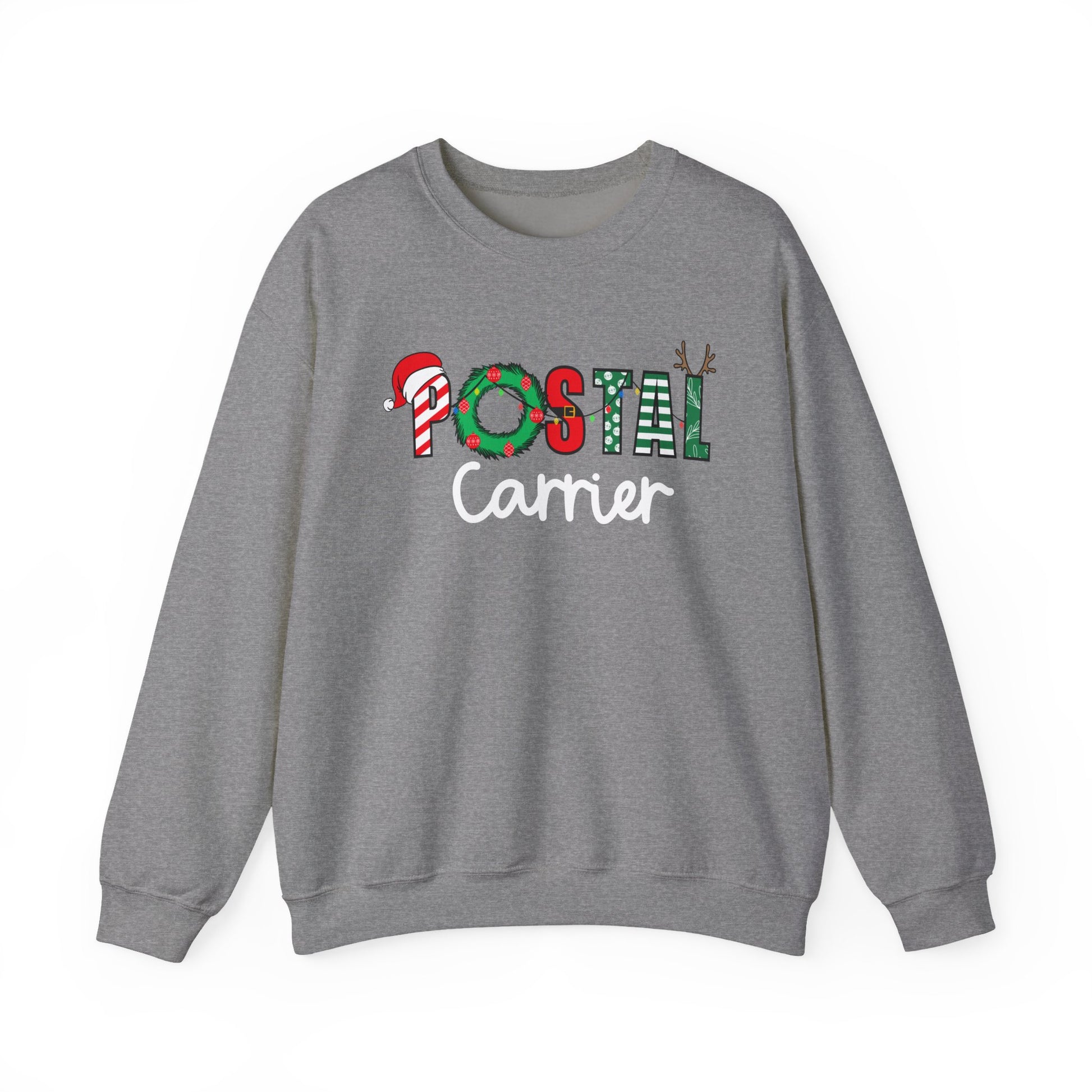 Festive Holiday Postal Carrier Sweatshirt, Cozy Crewneck for Mail Lovers, Holiday Apparel, Christmas Gift, Unisex Sweater
