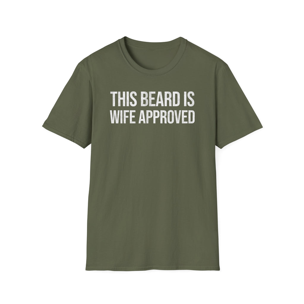 This Beard Is Wife Approved" Funny Beard Shirt for Husbands & Dads