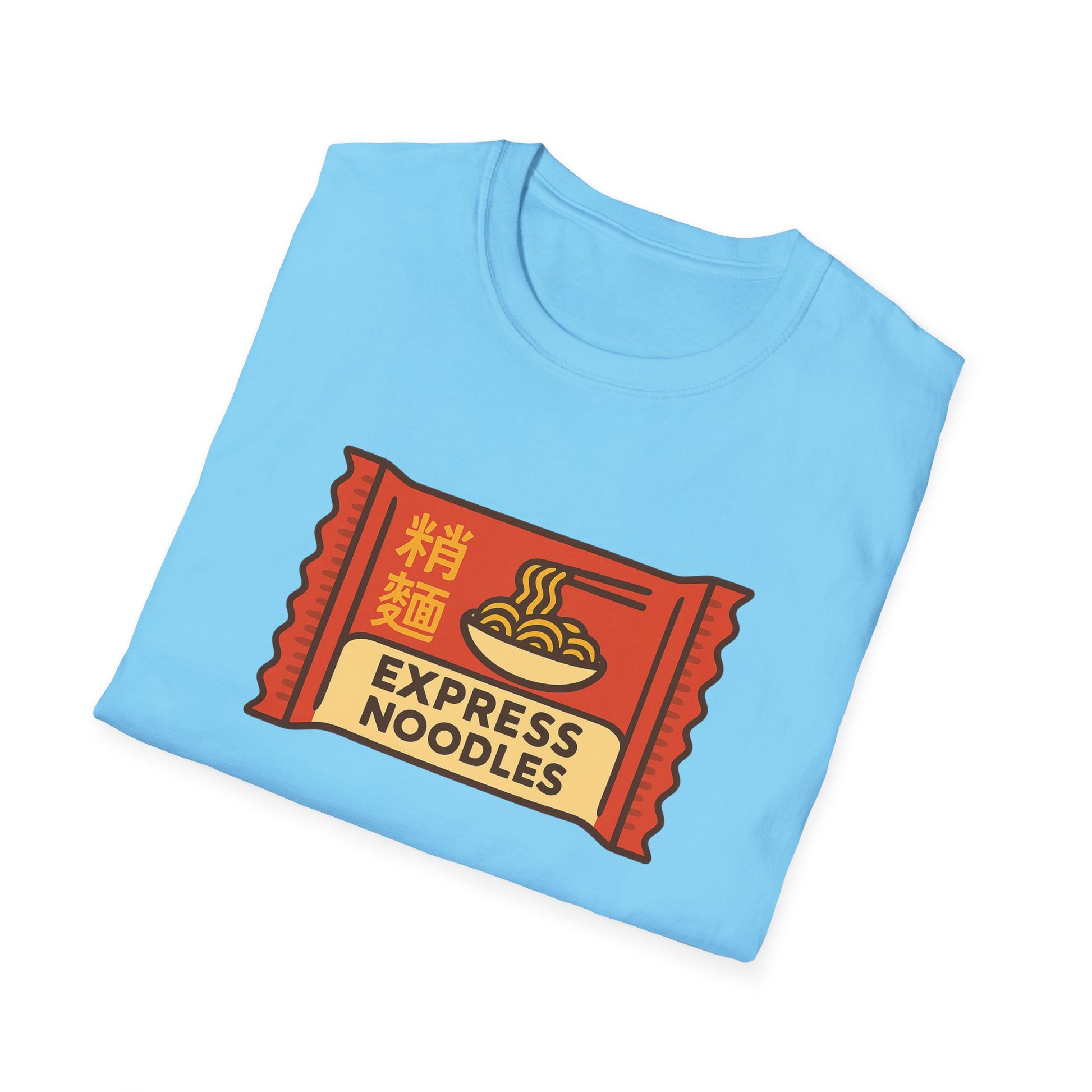 Express Noodles Unisex Softstyle T-Shirt - Casual Wear, Foodie Gift, Festival Attire, Comfortable Tee, Streetwear